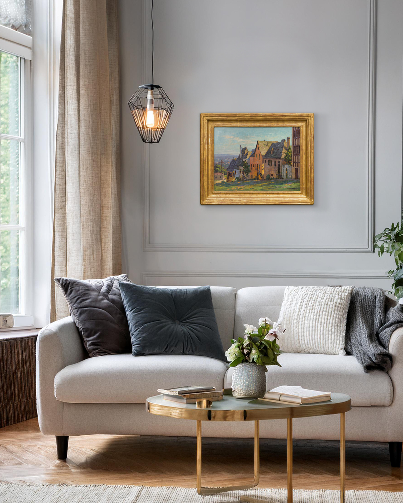 PAUL GRIMM - Normandy Village, Hollywood Los Angeles - oil on canvas board - 18 x 24 in.