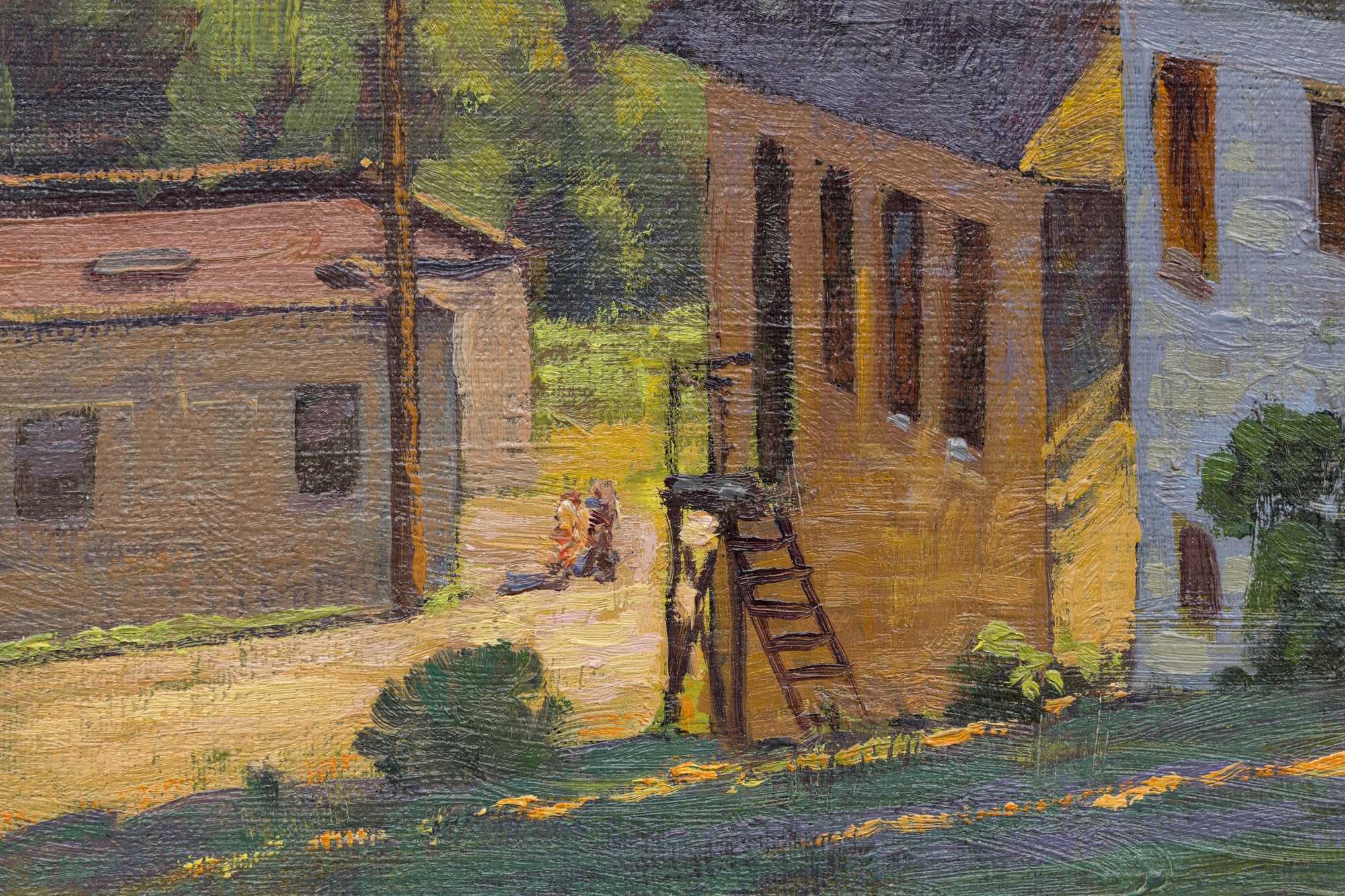 PAUL GRIMM - Normandy Village, Hollywood Los Angeles - oil on canvas board - 18 x 24 in.