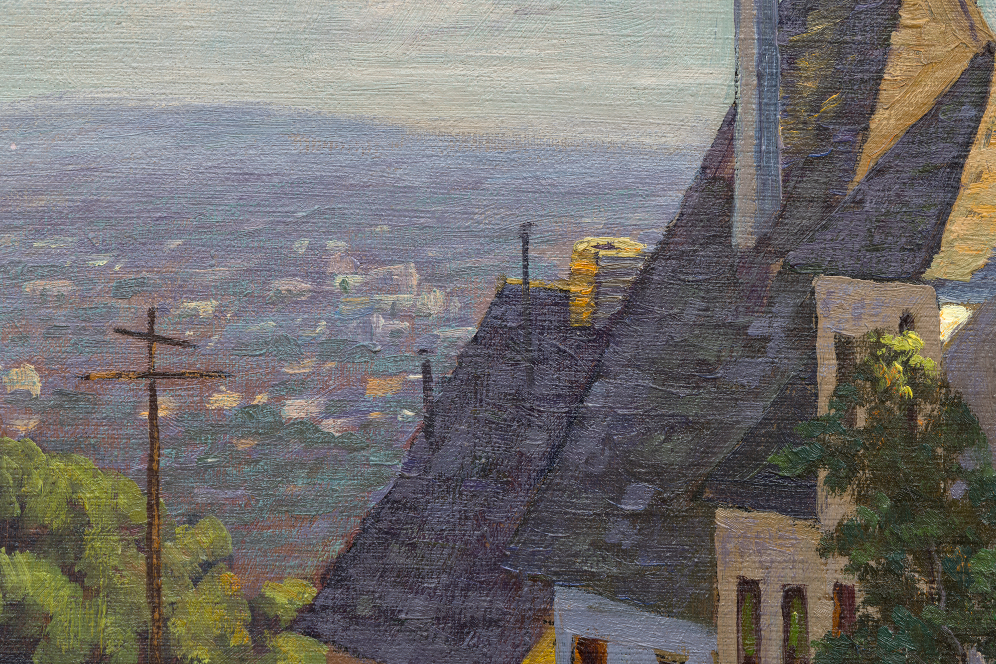 PAUL GRIMM - Normandy Village, Hollywood Los Angeles - oil on canvas board - 18 x 24 in.