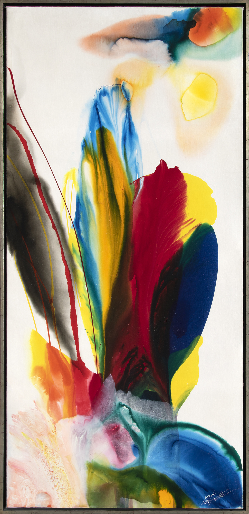 PAUL JENKINS - Phenomena By Return - acrylic on canvas - 104 3/4 x 49 5/8 in.