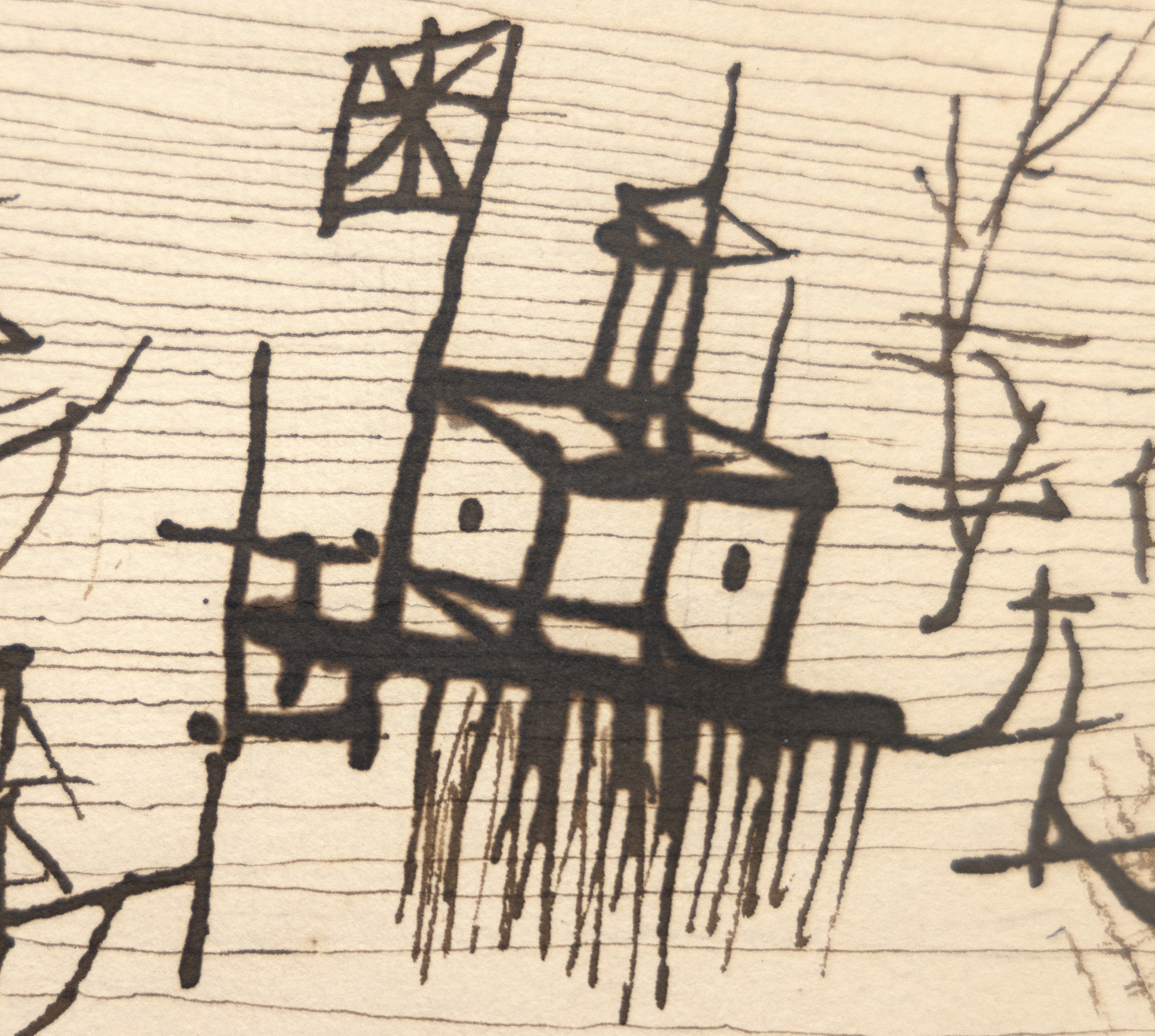 PAUL KLEE - der Hafen von Plit "A drawing is simply a line going for a walk."
<br>-Paul Klee
<br>
<br>A significant draftsman, Paul Klee's works on paper rival his works on canvas in their technical proficiency and attention to his modern aesthetic. As an early teacher at the Bauhaus school, Klee traveled extensively and inspired a generation of 20th Century Artists.
<br>
<br>Klee transcended a particular style, instead creating his own unique visual vocabulary. In Klee's work, we see a return to basic, geometric forms and a removal of artistic embellishment. "Der Hafen von Plit" was once owned by Alfred H. Barr, Jr., the First Director of the Museum of Modern Art, New York.