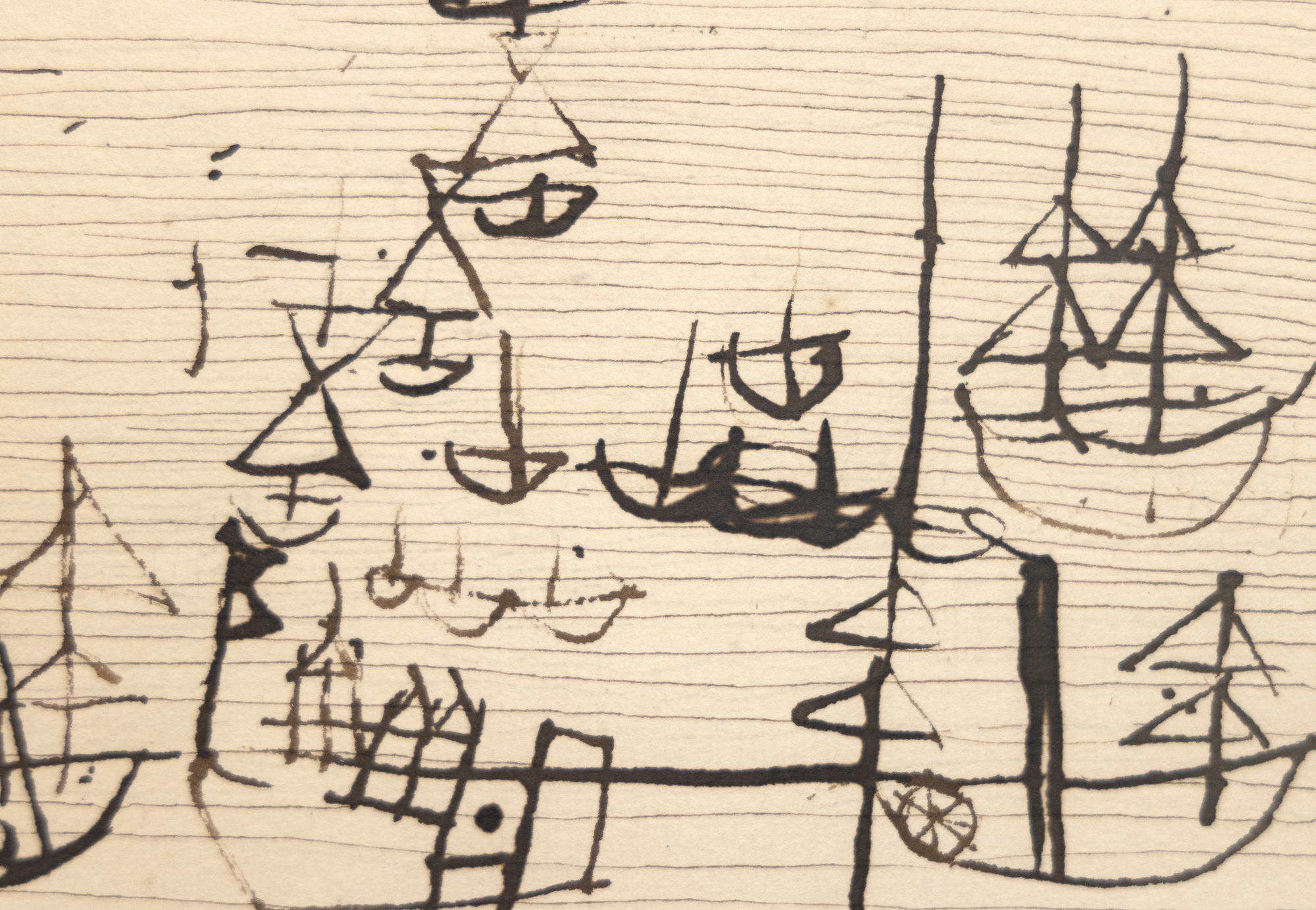 "A drawing is simply a line going for a walk."
<br>-Paul Klee
<br>
<br>A significant draftsman, Paul Klee's works on paper rival his works on canvas in their technical proficiency and attention to his modern aesthetic.  As an early teacher at the Bauhaus school, Klee traveled extensively and inspired a generation of 20th Century Artists.  
<br>
<br>Klee transcended a particular style, instead creating his own unique visual vocabulary.  In Klee's work, we see a return to basic, geometric forms and a removal of artistic embellishment.  "Der Hafen von Plit" was once owned by Alfred H. Barr, Jr., the First Director of the Museum of Modern Art, New York.