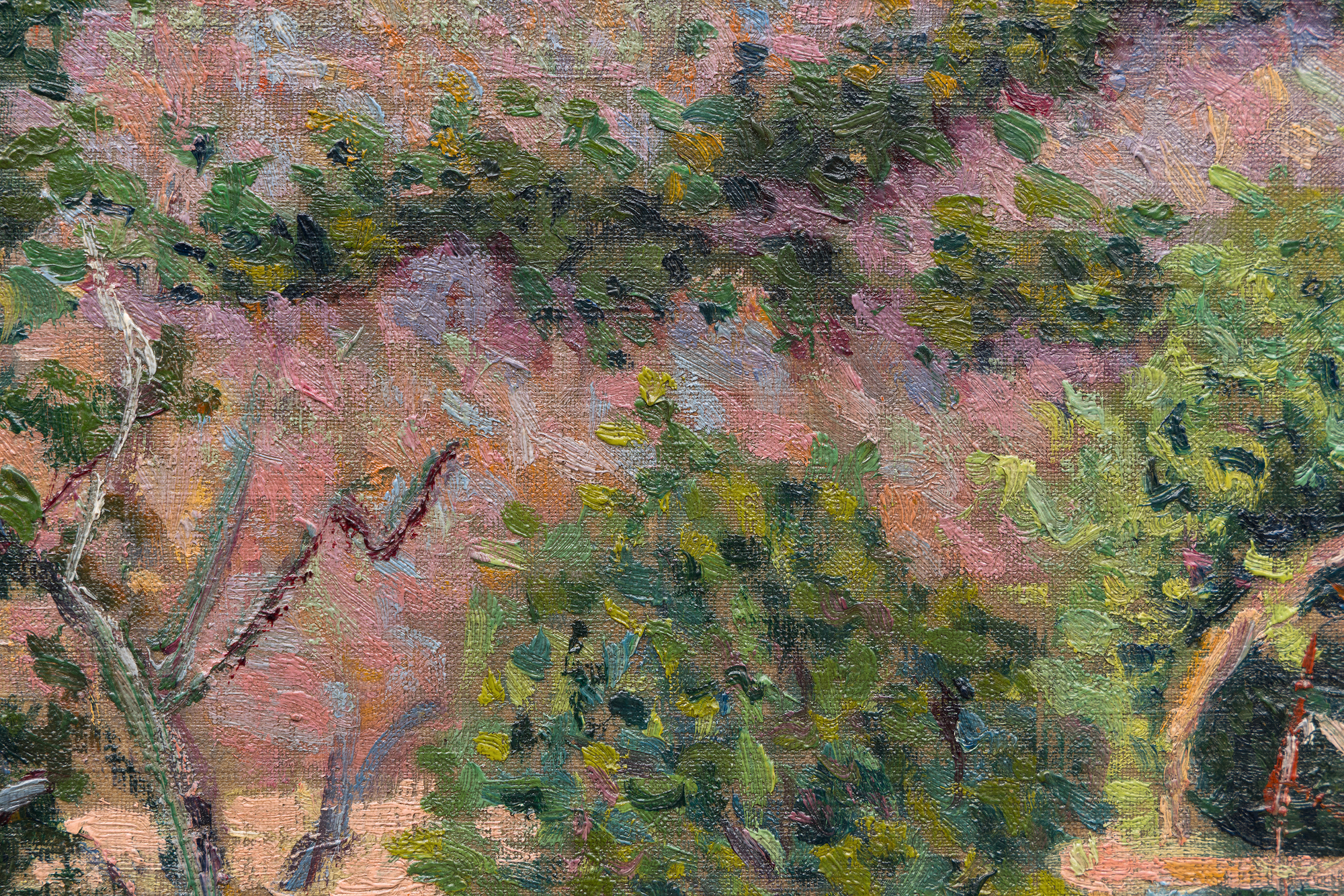 PAUL SIGNAC - Saint-Briac. D'une fenetre <div><font face=Lato size=3 color=black>Paul Signac’s <em>Saint-Briac. D’une fenêtre</em> (1885) captures the quiet beauty of the Breton landscape at a pivotal moment in the artist’s evolution from Impressionism to Neo-Impressionism. Painted during one of his frequent stays in Saint-Briac-sur-Mer, a coastal village in Brittany, this work reflects Signac’s early fascination with the play of light, color, and atmosphere before his full embrace of Divisionist technique. The composition, framed as if viewed from a window, balances structured geometry with painterly spontaneity, suggesting the artist’s growing concern with order and harmony in nature.</font></div>
<br>
<br><div> </div>
<br>
<br><div><font face=Lato size=3 color=black>The work once belonged to the French composer and conductor Jules Rivière and has been discussed in major art historical texts, including <em>Connaissance des Arts</em> (1956), Sophie Monneret’s <em>L’Impressionisme et son époque</em> (1980), and Françoise Cachin’s <em>Signac: Catalogue raisonné de l’oeuvre peint</em> (2000), where it is illustrated as entry no. 102. Comparable examples from the same Saint-Briac series are housed in the Metropolitan Museum of Art, the Art Institute of Chicago, and the Carnegie Museum of Art. Collectively, these works reveal Signac’s transition toward the structured luminosity that would soon define Neo-Impressionism and secure his place among the leading innovators of modern painting.</font></div>