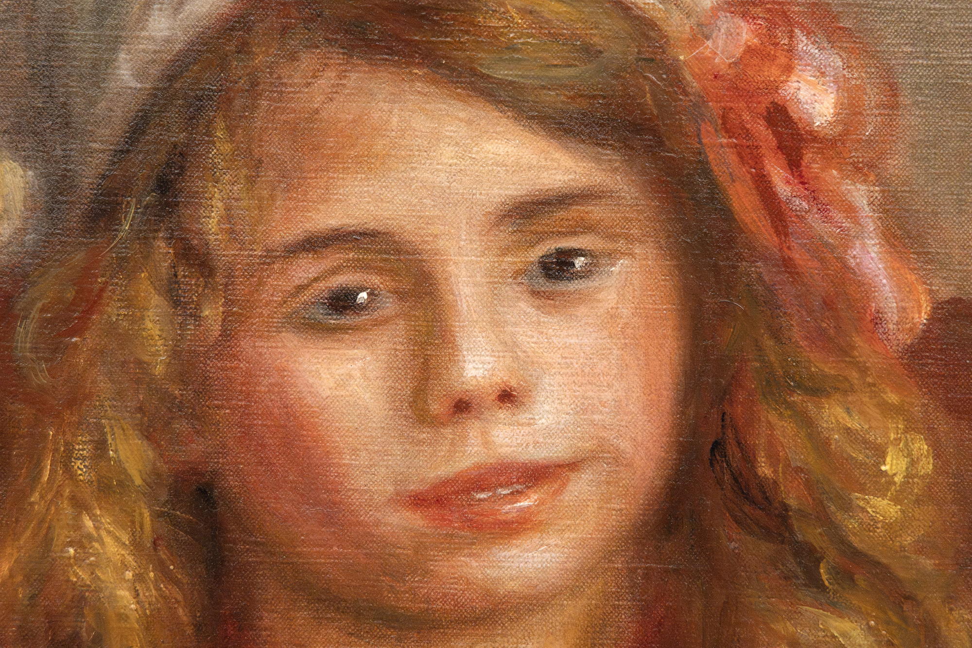<div><font face=Lato size=3 color=black>From the earliest days of painting during the nineteenth century, which was precipitated by the advent of Impressionism, Renoir established a reputation as the finest portrait painter among the emerging landscapists. Works such as Lise with a Parasol (1867) demonstrated his ability to capture the essence of his subjects with a distinctive flair, setting him apart from his peers. Inspired by a transformative trip to Italy in 1882, Renoir shifted his approach, emphasizing modeling and contours with smooth, blended handling, integrating a new found rigor and clarity reminiscent of the old masters. Often referred to as Renoir’s “Ingres period,” he retained the reputation of the painter best suited to manage the traditional process of recording a sitter's likeness with the distinctive flair and vibrancy of an Impressionist. </font></div>
<br>
<br><div><font face=Lato size=3> </font></div>
<br>
<br><div><font face=Lato size=3 color=black>By 1890, Renoir’s style evolved again. He thinned his pigments to achieve a jewel-like translucence, infusing his works with a tender, ethereal quality. This final phase reflects the physical limitations of encroaching rheumatoid arthritis but also a deeper, more reflective approach to his subjects, capturing their inner light and character with subtle, luminous strokes. </font></div>
<br>
<br><div><font face=Lato size=3> </font></div>
<br>
<br><div><font face=Lato size=3 color=black>No longer obliged to rely upon society portrait commissions, by 1900, Renoir began to focus on portraits and studies of family, close friends, and neighbors. “Fillette à l’orange”, painted in 1911, extends our appreciation of his very personal, intimate style and reputation for imbuing his portraits of children with all the affectionate charm he could muster. It avoids the softer, generalized approach that prompted his son Jean’s remark that “we are all Renoir’s children, ”idealized versions of beauty and sensuality expressed in universal rather than with physiognomic specifics. We may never know her identity, but her likeness is vivid because Renoir concentrates on her face and expression. Nevertheless, the interplay of light and color highlights her features and brings to life the tender and affectionate nature characteristic of Renoir’s later portraits. An orange as an accessory is often included in portraiture as a symbol of fertility. Yet, here, it seems to serve as a formal element for the artist to demonstrate his skill at displaying its size, shape, and heft in this young girl's hand.</font></div>