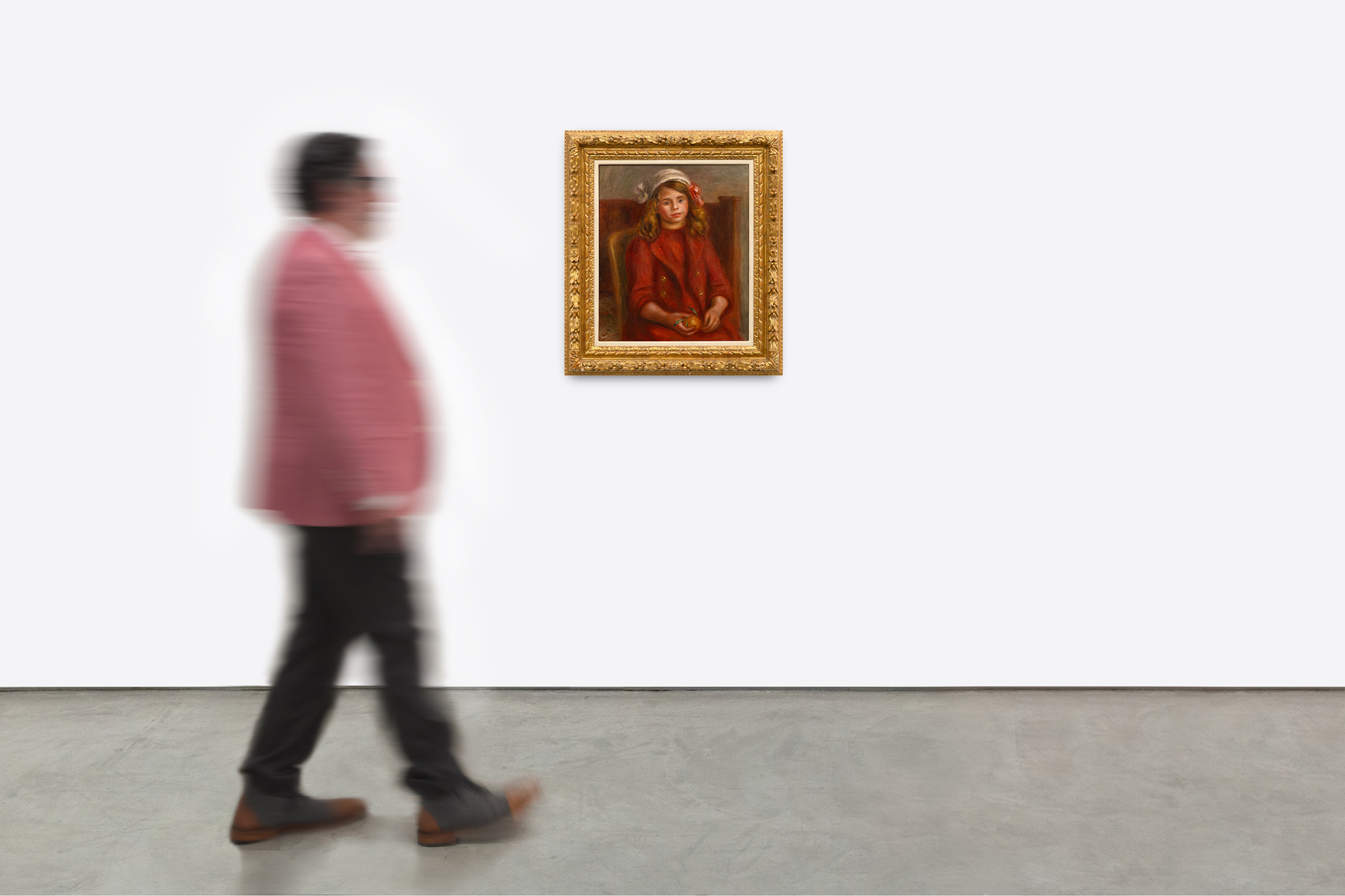 <div><font face=Lato size=3 color=black>From the earliest days of painting during the nineteenth century, which was precipitated by the advent of Impressionism, Renoir established a reputation as the finest portrait painter among the emerging landscapists. Works such as Lise with a Parasol (1867) demonstrated his ability to capture the essence of his subjects with a distinctive flair, setting him apart from his peers. Inspired by a transformative trip to Italy in 1882, Renoir shifted his approach, emphasizing modeling and contours with smooth, blended handling, integrating a new found rigor and clarity reminiscent of the old masters. Often referred to as Renoir’s “Ingres period,” he retained the reputation of the painter best suited to manage the traditional process of recording a sitter's likeness with the distinctive flair and vibrancy of an Impressionist. </font></div>
<br>
<br><div><font face=Lato size=3> </font></div>
<br>
<br><div><font face=Lato size=3 color=black>By 1890, Renoir’s style evolved again. He thinned his pigments to achieve a jewel-like translucence, infusing his works with a tender, ethereal quality. This final phase reflects the physical limitations of encroaching rheumatoid arthritis but also a deeper, more reflective approach to his subjects, capturing their inner light and character with subtle, luminous strokes. </font></div>
<br>
<br><div><font face=Lato size=3> </font></div>
<br>
<br><div><font face=Lato size=3 color=black>No longer obliged to rely upon society portrait commissions, by 1900, Renoir began to focus on portraits and studies of family, close friends, and neighbors. “Fillette à l’orange”, painted in 1911, extends our appreciation of his very personal, intimate style and reputation for imbuing his portraits of children with all the affectionate charm he could muster. It avoids the softer, generalized approach that prompted his son Jean’s remark that “we are all Renoir’s children, ”idealized versions of beauty and sensuality expressed in universal rather than with physiognomic specifics. We may never know her identity, but her likeness is vivid because Renoir concentrates on her face and expression. Nevertheless, the interplay of light and color highlights her features and brings to life the tender and affectionate nature characteristic of Renoir’s later portraits. An orange as an accessory is often included in portraiture as a symbol of fertility. Yet, here, it seems to serve as a formal element for the artist to demonstrate his skill at displaying its size, shape, and heft in this young girl's hand.</font></div>