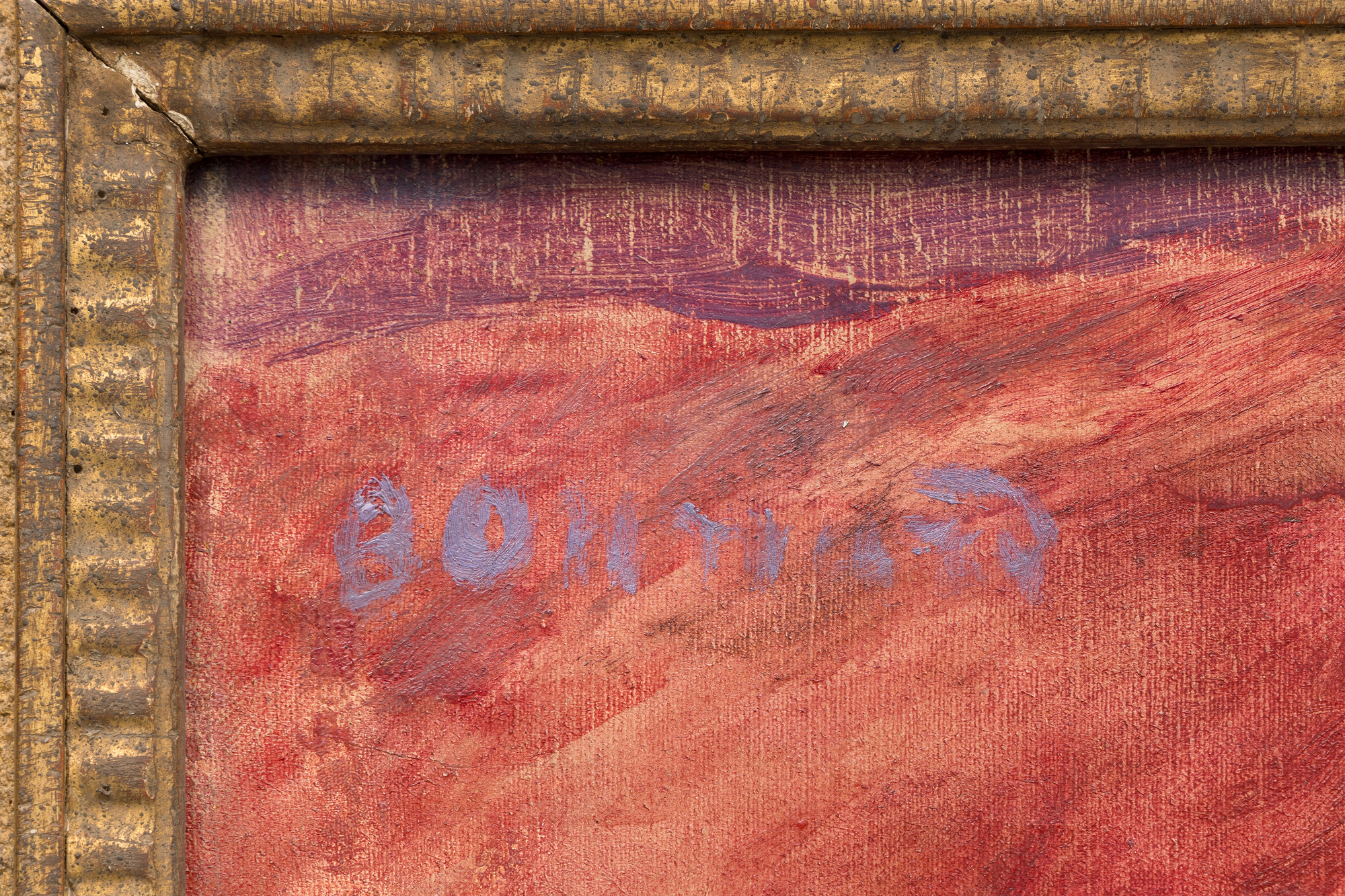 <div>Pierre Bonnard’s <em>La robe de chambre rouge (Marthe Bonnard)</em> (1912) is a richly intimate portrait of the artist’s lifelong muse and wife, Marthe de Meligny, painted at a moment when Bonnard was redefining modern interior painting through color, memory, and psychological nuance. Seated and absorbed in a private moment, Marthe is enveloped by a saturated red ground that presses close to the picture plane, dissolving traditional depth in favor of chromatic intensity. Her patterned robe and softly modeled face emerge through Bonnard’s layered brushwork, where color functions less as description than as emotional atmosphere. </div><br><br><div>&nbsp;</div><br><br><div>Painted in 1912, the work was exhibited extensively from the year of its creation, appearing in seven exhibitions across Paris, Rotterdam, and Munich, signaling its immediate recognition within Bonnard’s circle and the broader European avant-garde. The painting also boasts a distinguished provenance, having passed through the collections of notable French Jewish collector Alphonse Kahn; Eugène Blot, the influential gallerist, collector, and sculpture castor; and Jacques Dupont, the celebrated Olympic cyclist. </div><br><br><div>&nbsp;</div><br><br><div><em>La robe de chambre rouge</em> is published seven times, including Bonnard’s 1968 catalogue raisonné, where it is listed as no. 674. The artist’s portraits of Marthe occupy a central place in his oeuvre. Closely related examples are held in the permanent collections of major institutions such as the Tate, the Museum of Modern Art, the Guggenheim, and The Metropolitan Museum of Art, underscoring the enduring significance of these deeply personal yet formally radical compositions. </div>