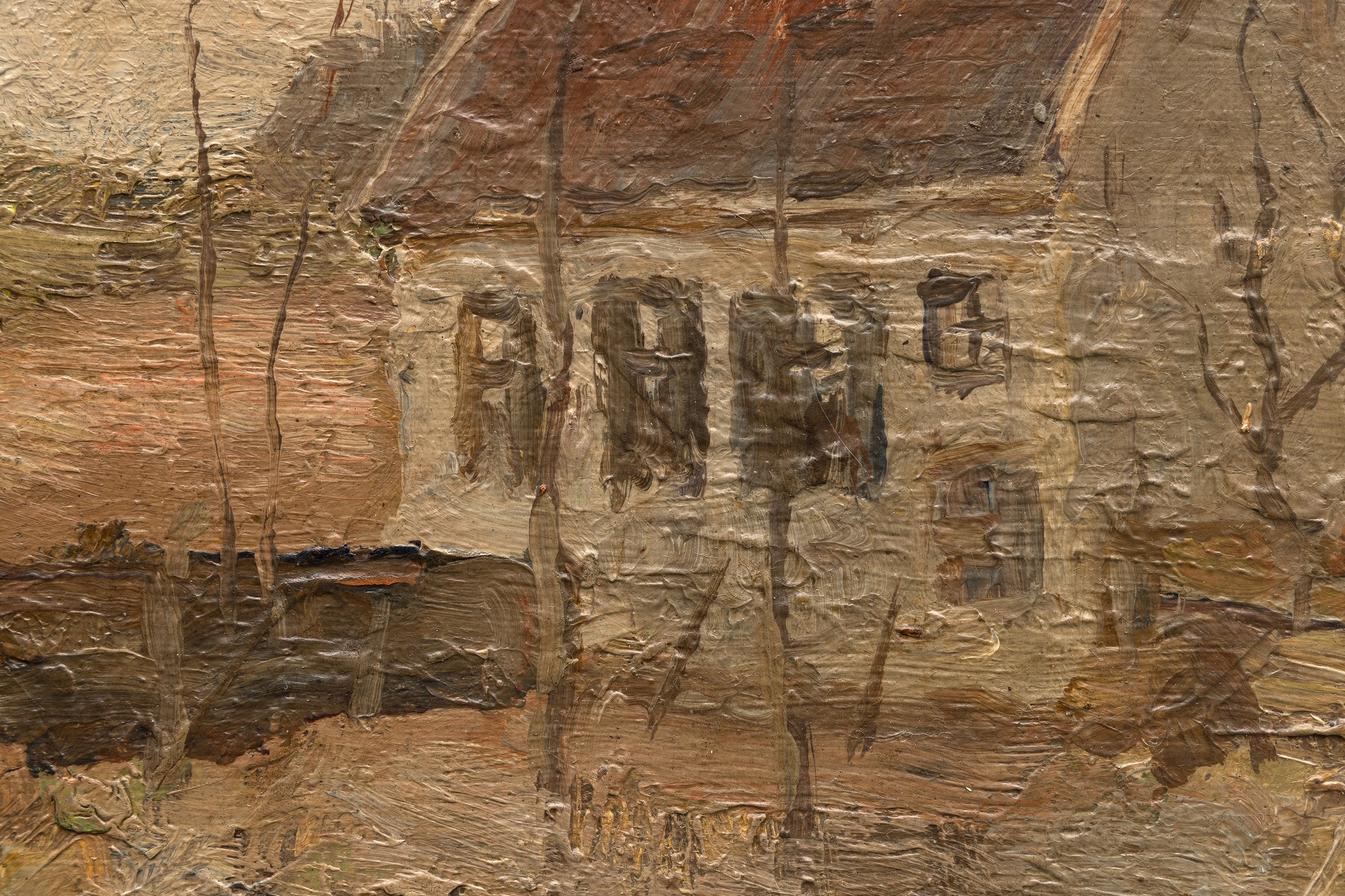 <div>"House in the Countryside," a rare early oil on canvas by Piet Mondrian circa 1898, offers a window into the artist’s pre-abstraction period, likely executed "en plein air." This intimate painting, one of approximately 47 works from this phase across various media, showcases Mondrian’s early dedication to capturing the essence of place. The composition features a modest house set within the landscape, rendered with soft, earthy tones and a delicate interplay of light and shadow, reflecting his youthful passion for naturalistic depiction. Unlike his later abstract works, which began after he turned 40 following the 1911 Picasso exhibition that inspired his Cubist turn, these early pieces reveal a confident realism that laid the groundwork for his iconic style. </div>
<br>
<br><div> </div>
<br>
<br><div>The works from this period, prior to Mondrian’s shift toward coastal scenes, boats, and floral subjects, highlight his penchant for landscape, a theme that subtly persisted in his later abstractions, particularly those inspired by the grid-like layout of New York City, such as "Broadway Boogie Woogie" (1942-43) and “New York City I” (1942). With early landscapes offering a more accessible price point yet holding immense academic importance, they attract museums and savvy, thoughtful collectors. Comparable works reside in The Metropolitan Museum of Art, The Cleveland Museum of Art, and The Art Institute of Chicago.  This piece stands as a rare testament to Mondrian’s evolving genius and the foundational role of landscape in his oeuvre. The painting’s most recent owner is Nicholas Fox Weber, the distinguished art historian, scholar, and president of the Josef Albers Foundation. </div>