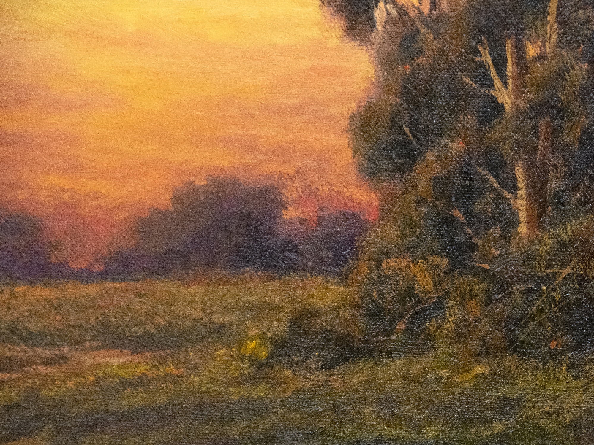 RALPH WATERHOUSE - Spring Sunset RALPH WATERHOUSE - Spring Sunset - oil on canvas laid on board - 16 x 20 in.