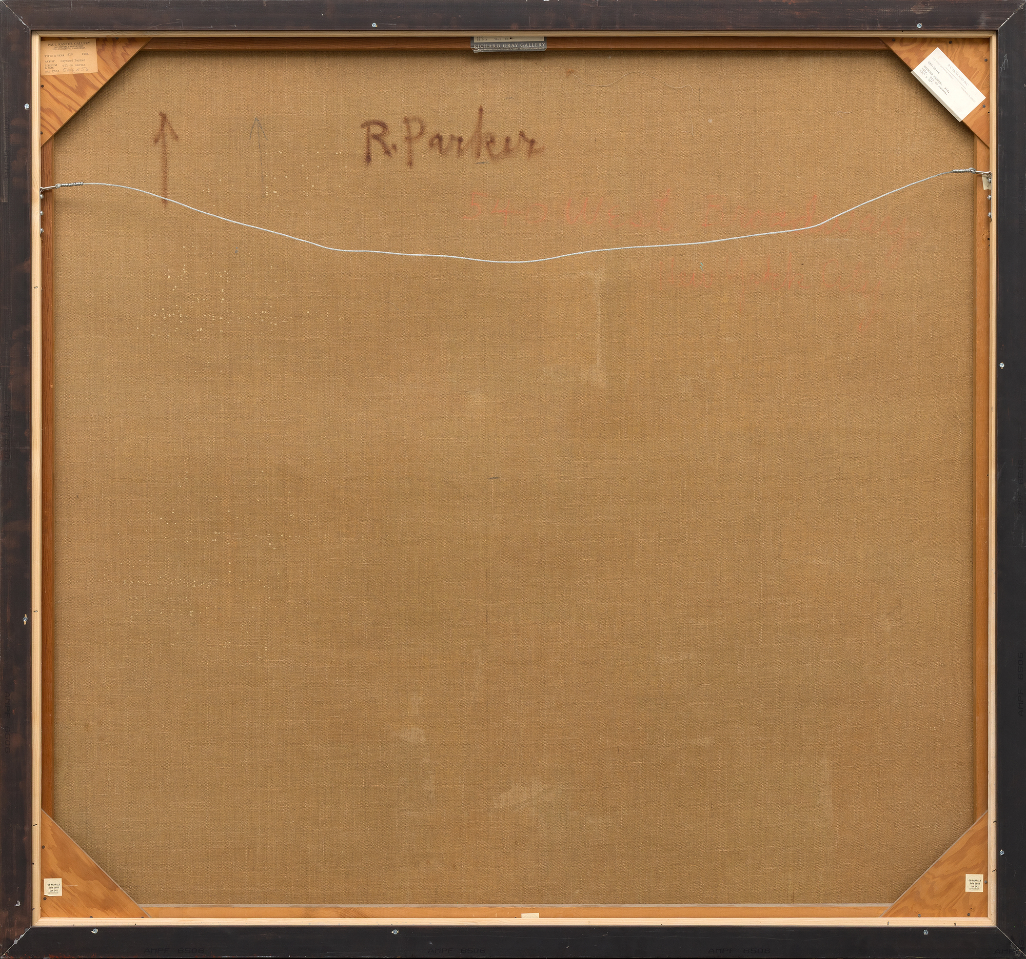 <div><font face=Lato size=3 color=black>Painted in 1954, this "Untitled" canvas exemplifies Ray Parker’s early engagement with Abstract Expressionism, a moment when he was forging a language of bold color and gestural immediacy. Parker worked directly on unstretched canvas, building the composition through broad, saturated brushstrokes that retain a sense of spontaneity and improvisation. The edges of form remain fluid, emphasizing the immediacy of his process. </font></div>
<br>
<br><div> </div>
<br>
<br><div><font face=Lato size=3 color=black>Although Parker would later become best known for his “Simple Paintings,” these early works are both rare and foundational, bridging the raw energy of Abstract Expressionism with the clarity of form that defined his mature style. With fewer than 310 works recorded at auction and very few from the 1950s, canvases of this scale and date seldom appear on the market. A related early abstraction, "Untitled" (1956), is in the collection of the Whitney Museum of American Art. "Untitled" (1954) represents a significant example of Parker’s innovative contribution to postwar American painting. </font></div>