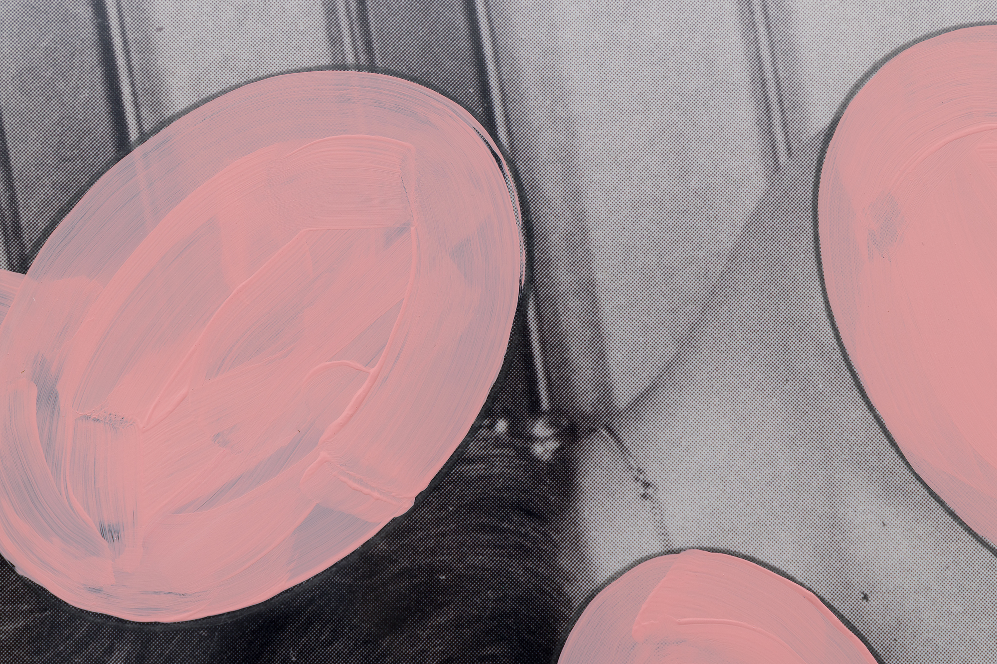 <div><font face=Calibri size=3 color=black>Richard Prince's "<em>Untitled</em>" from 2009 is a provocative and multilayered piece that engages with the themes of censorship, appropriation, and the boundaries of art. Prince uses a photographic montage of naked, intertwined bodies—imagery that evokes the explicit nature of an orgy and obscures its tawdry nature with a pattern of pink, egg-shaped acrylic elements covering much of the underlying image. The placement of these shapes is seemingly arbitrary, yet they play a crucial role in how the viewer perceives the piece. This obscuring overlay can be interpreted as a visual metaphor for censorship, alluding to how society imposes restrictions on what is deemed acceptable for public consumption. By covering parts of the bodies, Prince draws attention to the act of censorship itself rather than merely the content being censored. The viewer is left to imagine what lies beneath, heightening the sense of curiosity and the taboo.</font></div>
<br>
<br><div> </div>
<br>
<br><div><font face=Calibri size=3 color=black>Prince's work often critiques mass media and the commercialization of culture, and this piece is no exception. By altering found images, he questions the ownership and authorship of visual culture. The "censorship" elements in this work might also reference the commodification of sex and how the media sanitizes or obscures the raw, human aspects of such imagery to make it more palatable for the public.</font></div>
<br>
<br><div> </div>
<br>
<br><div><font face=Calibri size=3 color=black>In "<em>Untitled</em>," Prince challenges viewers to confront their perceptions of morality, art, and the power dynamics inherent in censorship. The work serves as a commentary on how images are manipulated and controlled in society, pushing the boundaries of what is considered art and what is considered obscene. Through this layered approach, Prince continues his exploration of the intersections between art, culture, and societal norms.</font></div>
