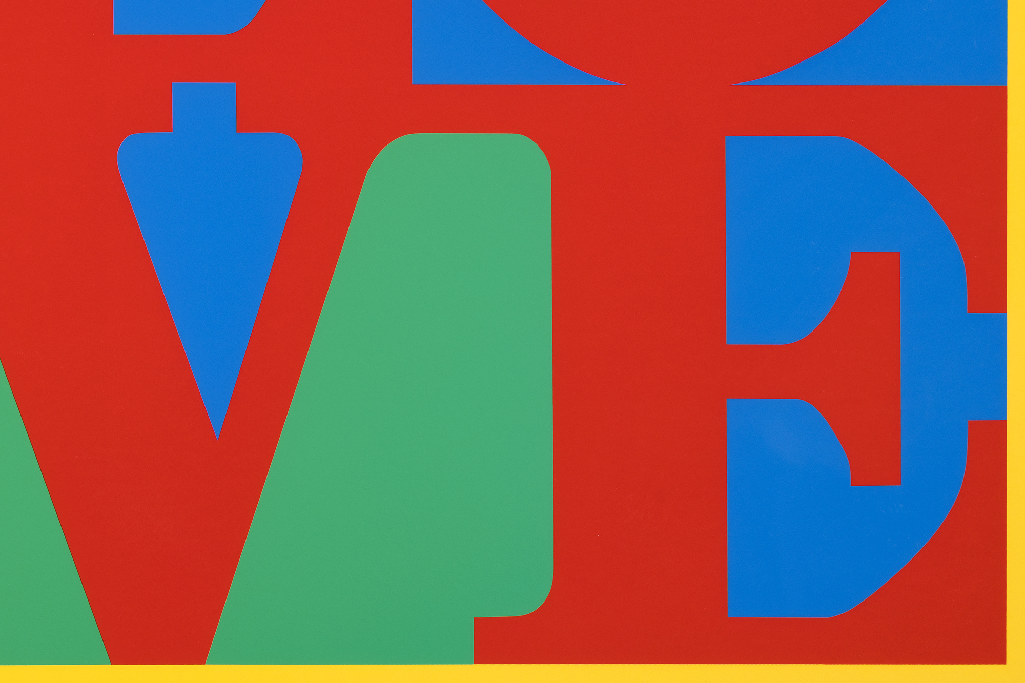 <div><font face=Lato size=3 color="#191919">Robert Indiana’s <em>Heliotherapy</em> reimagines his iconic <em>LOVE</em> motif through a vision of renewal and optimism. Created in 1995, the title refers to sunlight as a source of healing, reflecting Indiana’s desire late in life to revisit his 1960s antiwar symbol with a message of hope and compassion. He enriched the original reds, greens, and blues with radiant bands of yellow, transforming his emblem of love into one of light, warmth, and restoration.</font></div><br><br><div>&nbsp;</div><br><br><div><font face=Lato size=3 color="#191919">The composition echoes Indiana’s celebrated 1965 <em>LOVE</em> Christmas card for the Museum of Modern Art, the image that made him a household name. With its vivid palette and spiritual depth, <em>Heliotherapy</em> stands as a late reflection on love as both universal and curative. Comparable works are held in the collections of the Museum of Modern Art and the Smithsonian American Art Museum, underscoring the enduring legacy of Indiana’s most iconic image.</font></div>