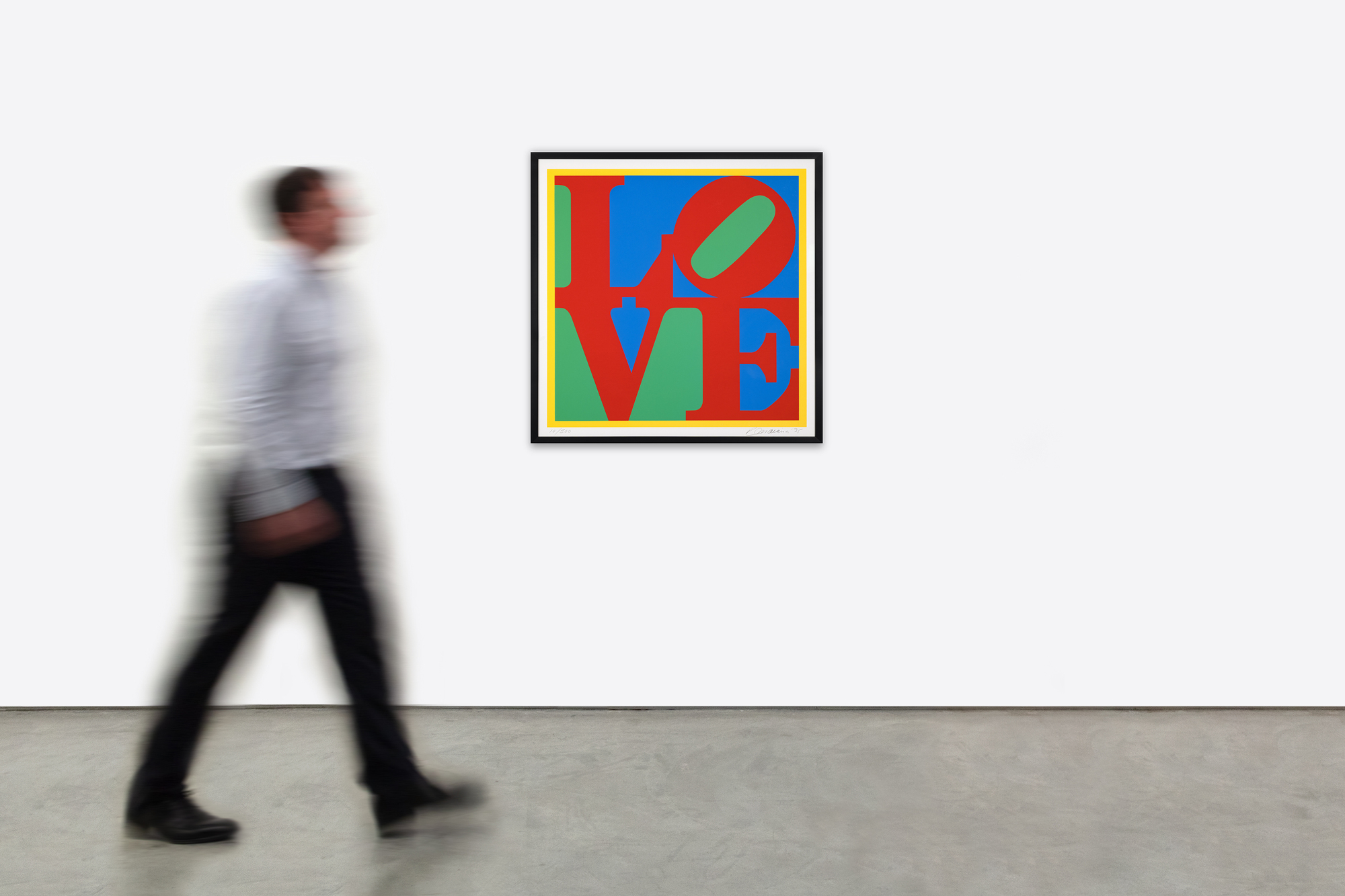 <div><font face=Lato size=3 color="#191919">Robert Indiana’s <em>Heliotherapy</em> reimagines his iconic <em>LOVE</em> motif through a vision of renewal and optimism. Created in 1995, the title refers to sunlight as a source of healing, reflecting Indiana’s desire late in life to revisit his 1960s antiwar symbol with a message of hope and compassion. He enriched the original reds, greens, and blues with radiant bands of yellow, transforming his emblem of love into one of light, warmth, and restoration.</font></div><br><br><div>&nbsp;</div><br><br><div><font face=Lato size=3 color="#191919">The composition echoes Indiana’s celebrated 1965 <em>LOVE</em> Christmas card for the Museum of Modern Art, the image that made him a household name. With its vivid palette and spiritual depth, <em>Heliotherapy</em> stands as a late reflection on love as both universal and curative. Comparable works are held in the collections of the Museum of Modern Art and the Smithsonian American Art Museum, underscoring the enduring legacy of Indiana’s most iconic image.</font></div>