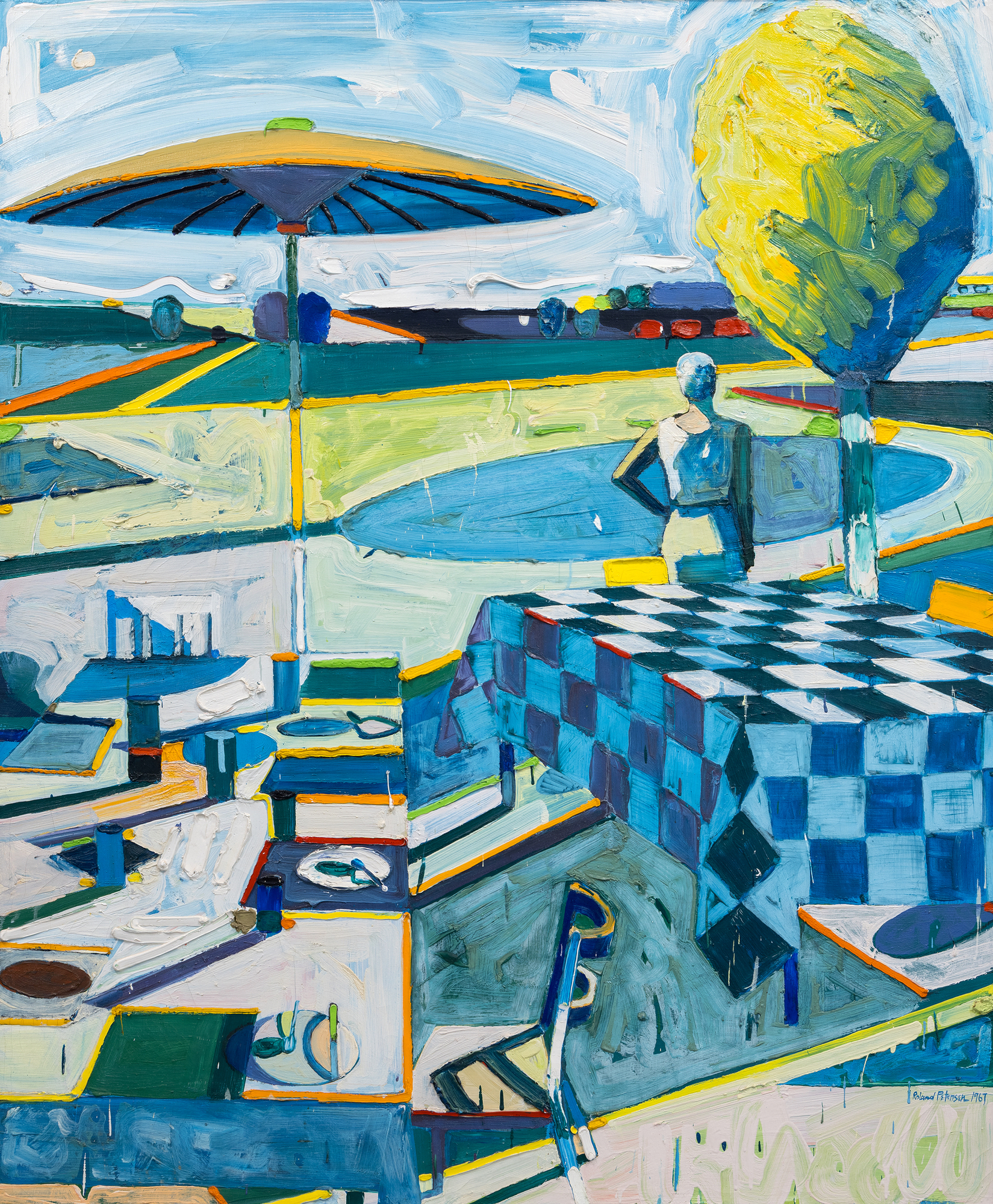ROLAND PETERSEN - Waiting Figure ROLAND PETERSEN - Waiting Figure - oil on canvas - 68 x 56 in.
