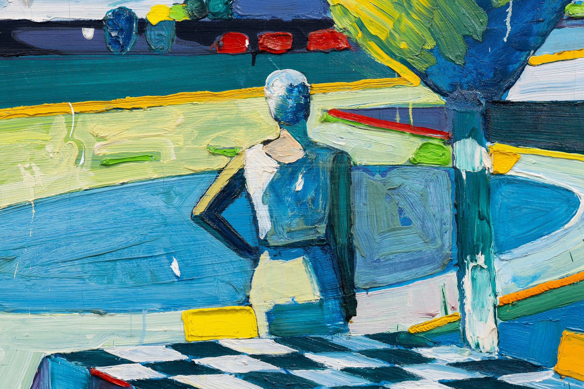 ROLAND PETERSEN - Waiting Figure ROLAND PETERSEN - Waiting Figure - oil on canvas - 68 x 56 in.