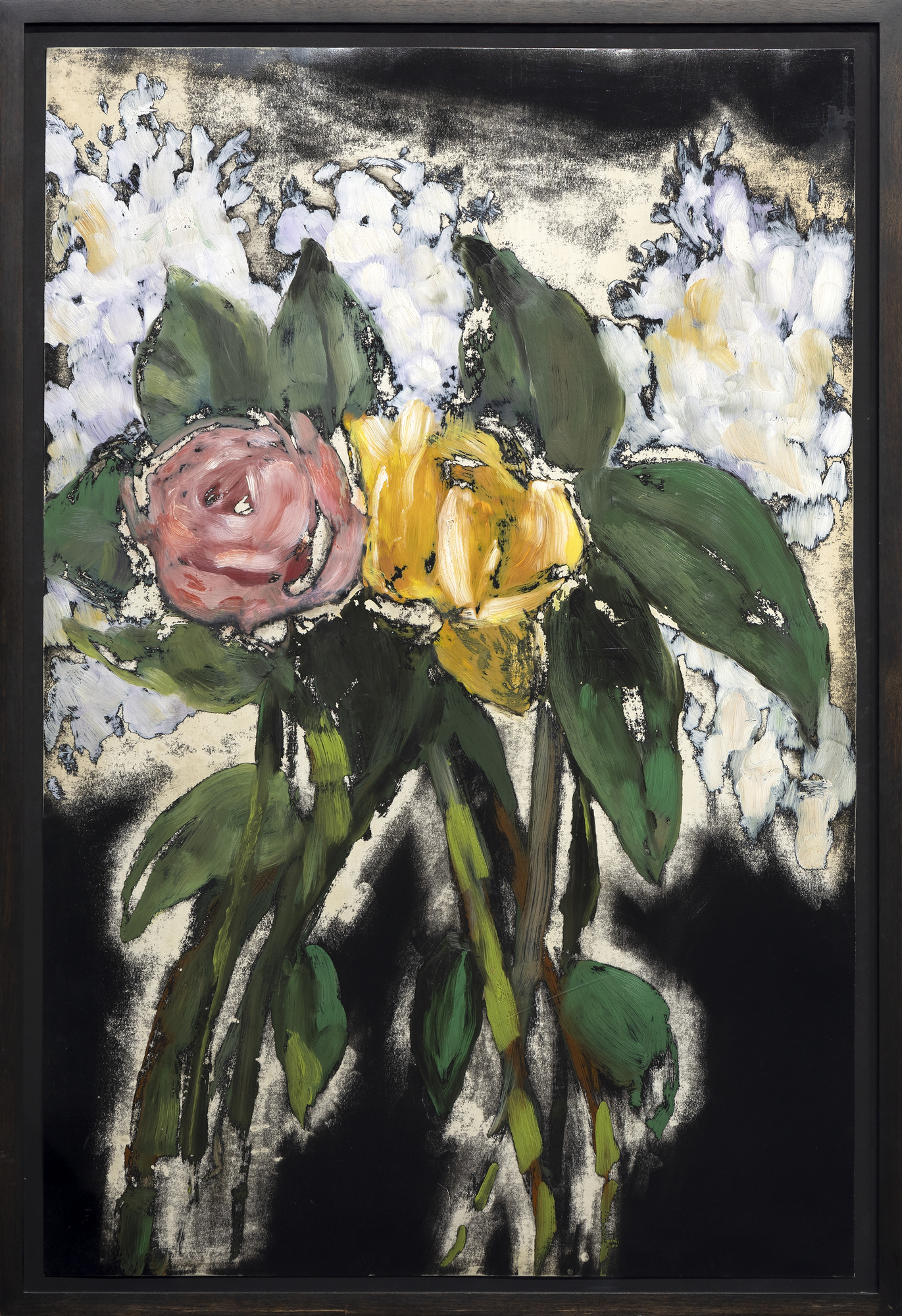ROSS BLECKNER - Untitled ROSS BLECKNER - Untitled - oil on photographic paper - 37 1/2 x 24 3/4 in.