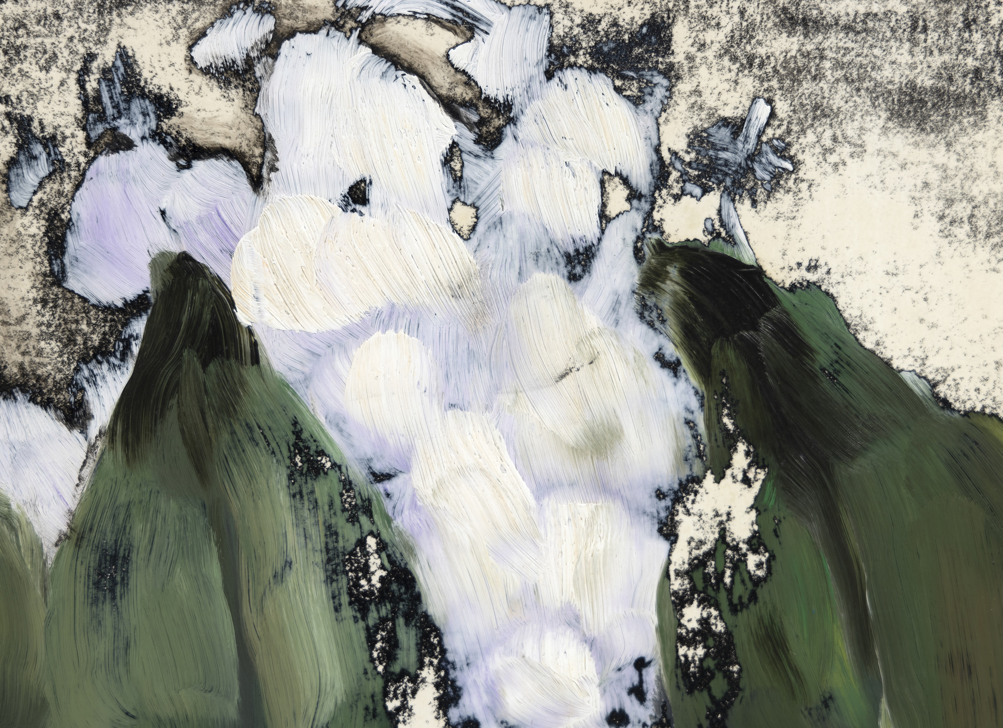 ROSS BLECKNER - Untitled ROSS BLECKNER - Untitled - oil on photographic paper - 37 1/2 x 24 3/4 in.