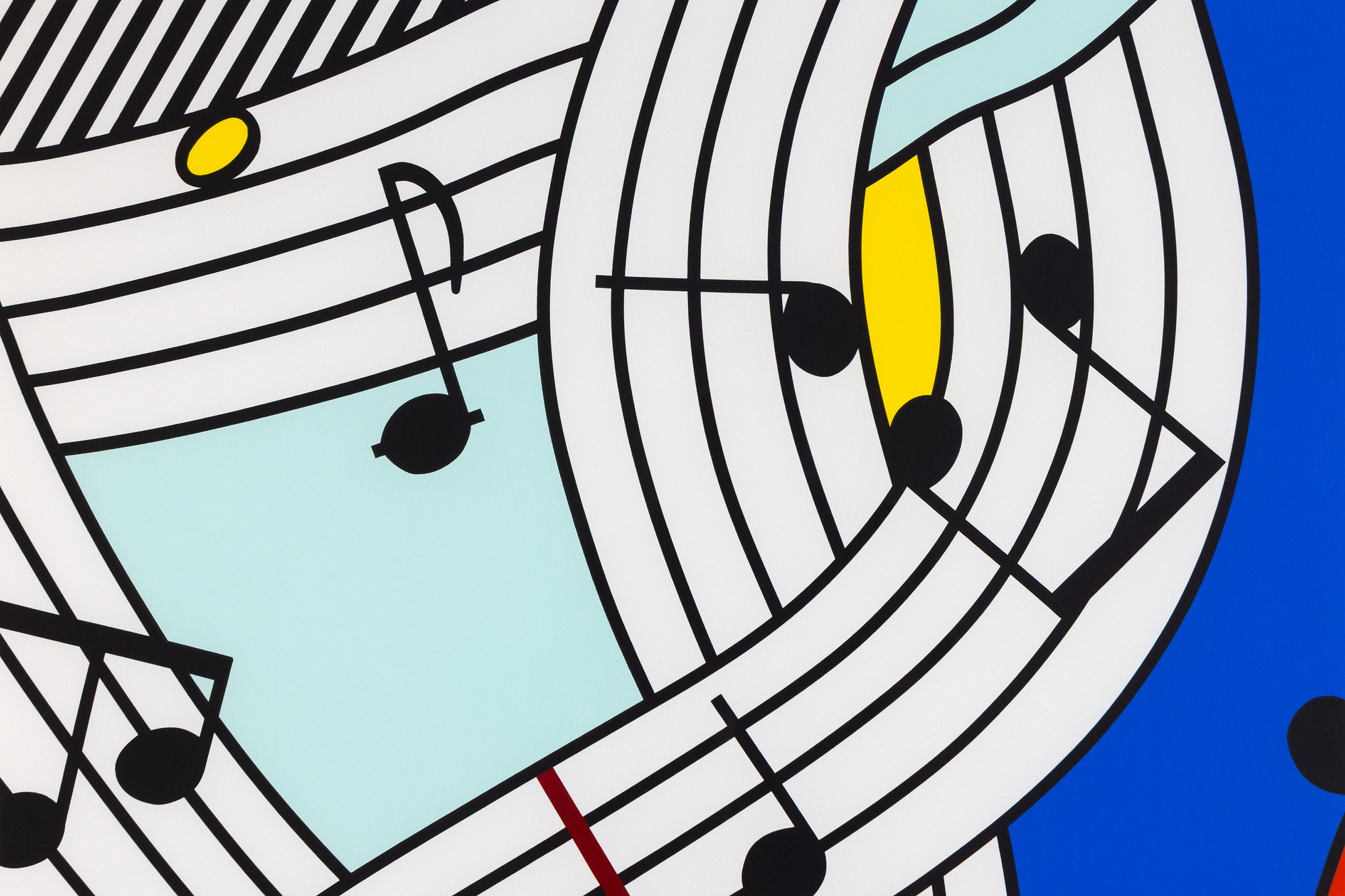 ROY LICHTENSTEIN - Composition I - screenprint in colors on Lanaquarelle watercolor paper - 39 3/4 x 30 in.