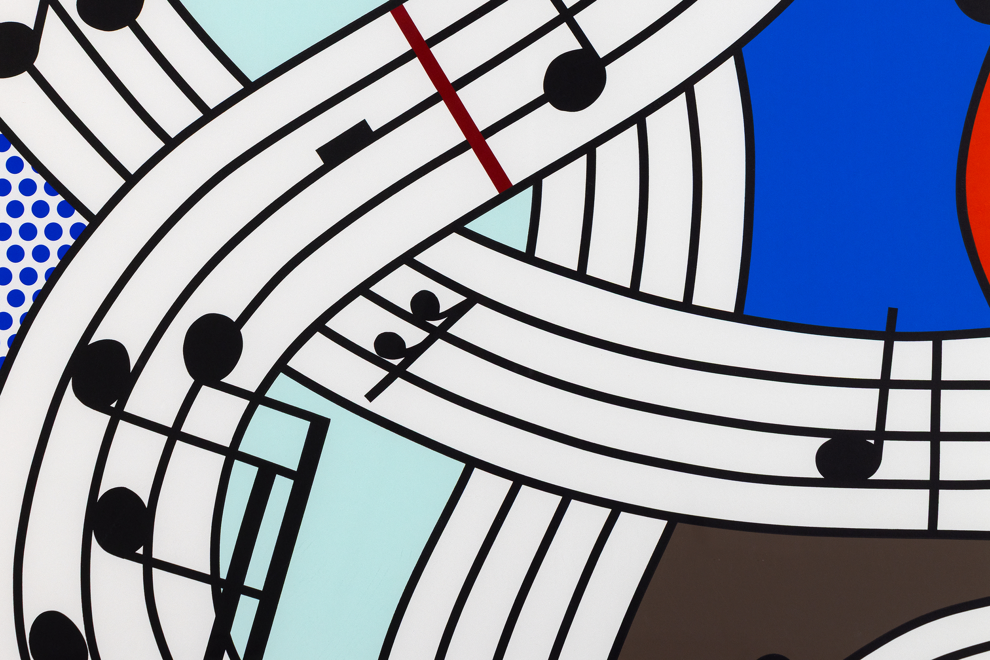 ROY LICHTENSTEIN - Composition I - screenprint in colors on Lanaquarelle watercolor paper - 39 3/4 x 30 in.