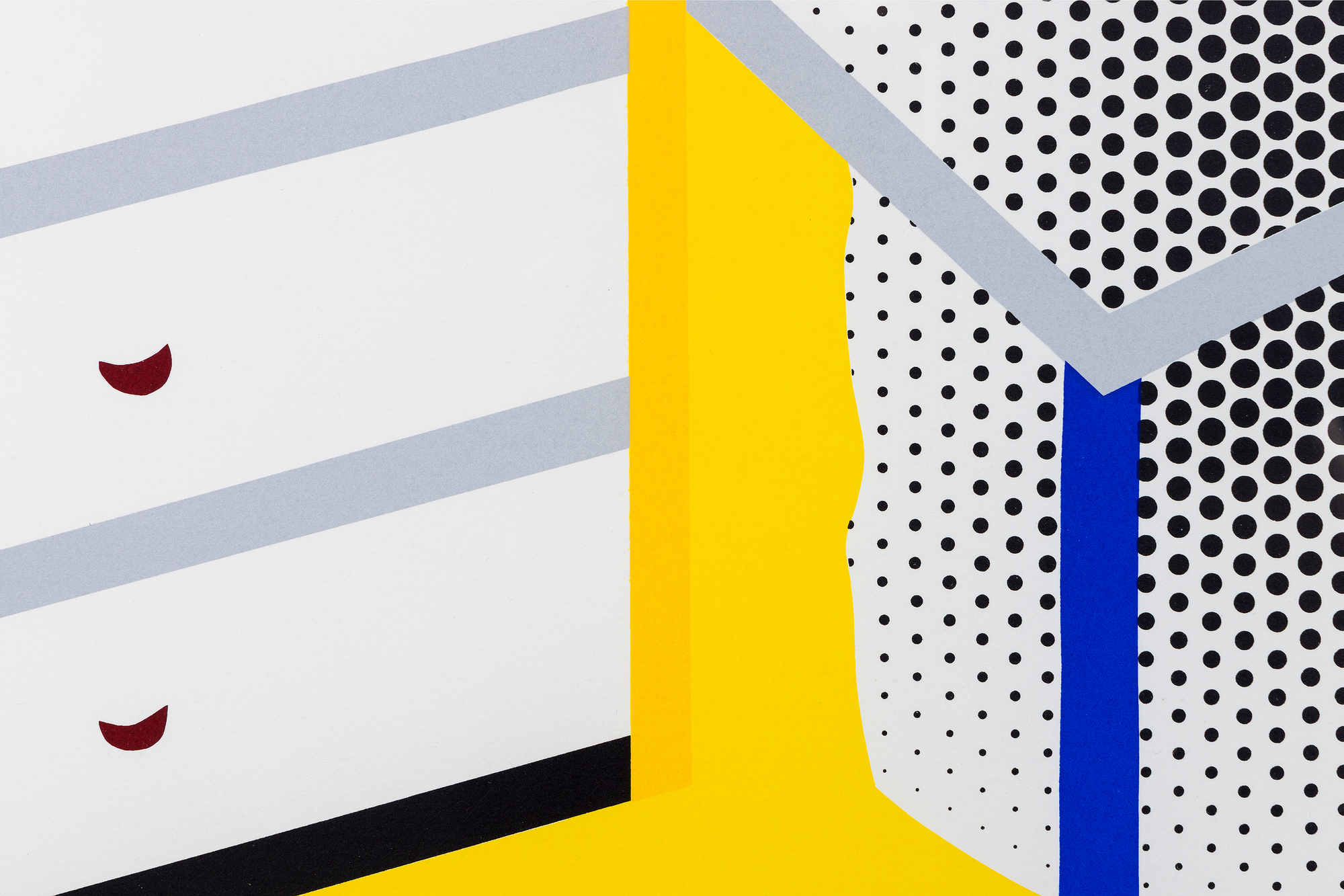 ROY LICHTENSTEIN - Interior with Chair, from the Leo Castelli 90th Birthday Portfolio ROY LICHTENSTEIN - Interior with Chair, from the Leo Castelli 90th Birthday Portfolio - screenprint in colors on Somerset paper - 27 x 20 1/2 in.
