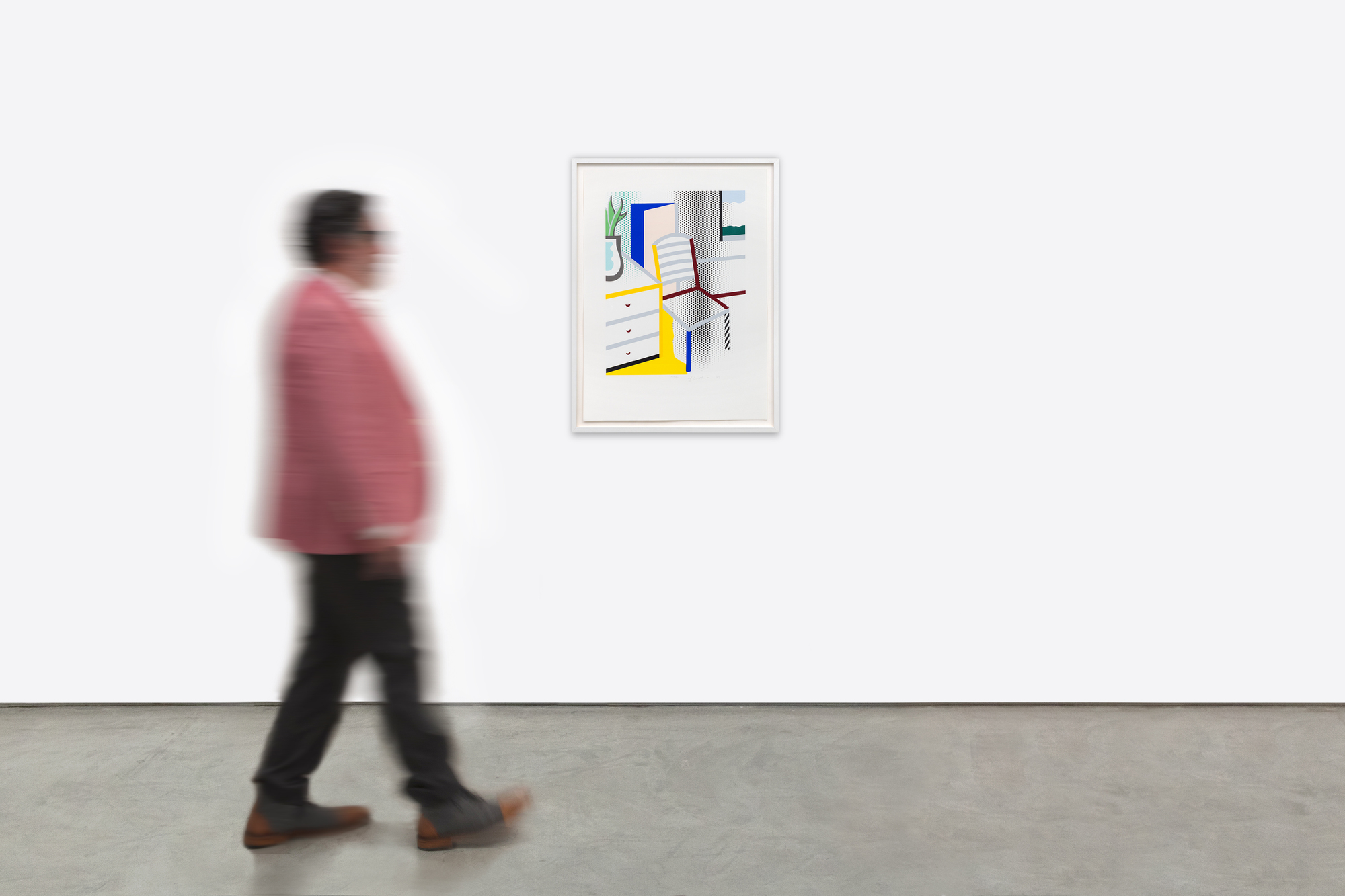 ROY LICHTENSTEIN - Interior with Chair, from the Leo Castelli 90th Birthday Portfolio ROY LICHTENSTEIN - Interior with Chair, from the Leo Castelli 90th Birthday Portfolio - screenprint in colors on Somerset paper - 27 x 20 1/2 in.