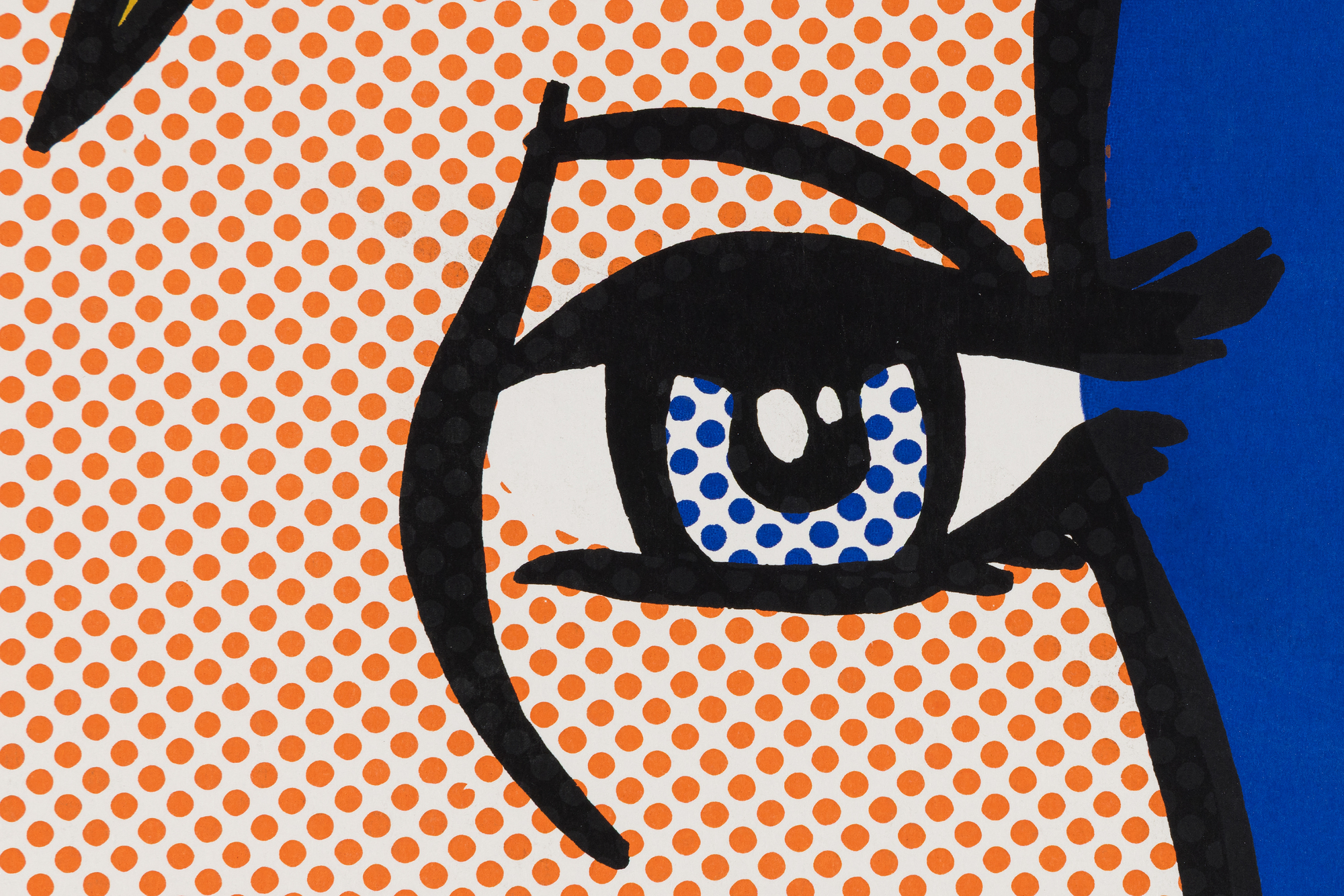 ROY LICHTENSTEIN - Reverie <div><font face=Lato size=3>Roy Lichtenstein’s <em>Reverie</em> (1965) is a landmark screenprint that exemplifies the artist’s transformation of comic book imagery into high art. Published as part of the influential <em>11 Pop Artists </em>portfolio, this work comes from an edition of 200, with this impression numbered 121/200. In addition, approximately 50 Roman numeral proofs and a small number of artist’s proofs were also issued. The portfolio, which brought together emerging figures such as Lichtenstein, Andy Warhol, and Tom Wesselmann, played a pivotal role in cementing Pop Art’s place within the contemporary art canon. </font></div>
<br>
<br><div><font face=Lato size=3> </font></div>
<br>
<br><div><font face=Lato size=3>Reverie depicts a pensive, stylized heroine rendered in Lichtenstein’s hallmark Ben-Day dots, bold outlines, and primary colors, capturing both the melodrama and restraint of comic-book narrative. The title recalls the nostalgic 1927 song <em>Stardust</em> by Hoagie Carmichael, specifically the line “The melody haunts my reverie,” underscoring the nostalgic mood conveyed in the sitter’s far-off gaze. Lichtenstein himself considered his contributions to <em>11 Pop Artists</em> his first true fine-art prints, the culmination of years mastering multiple printmaking techniques, from etching to screenprinting. </font></div>
<br>
<br><div><font face=Lato size=3> </font></div>
<br>
<br><div><font face=Lato size=3>Impressions from this edition are now held in major public collections, including the Art Institute of Chicago, the National Gallery of Art, the Museum of Modern Art, and the Smithsonian American Art Museum, affirming its historical and artistic importance. </font></div>