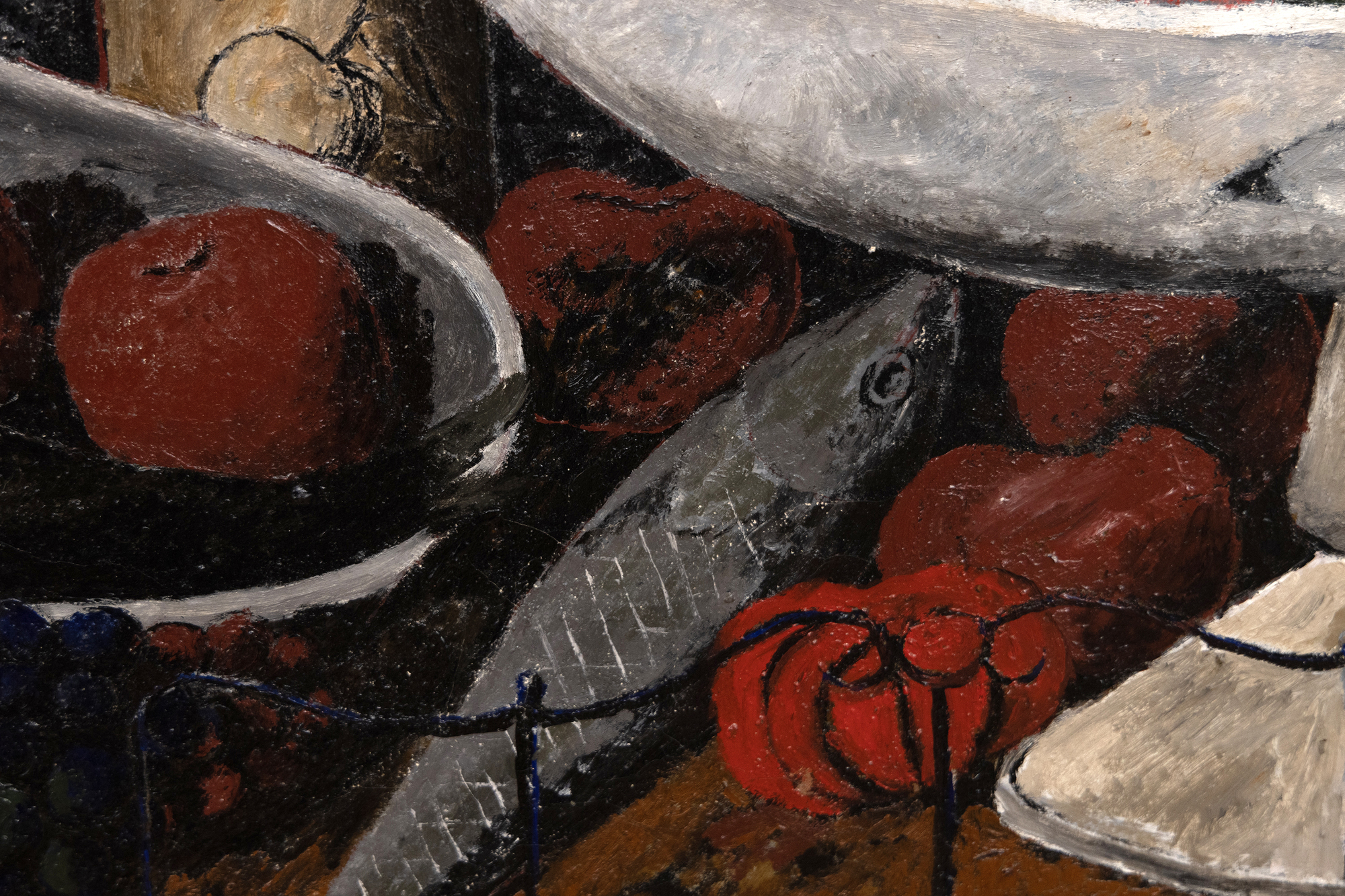 RUFINO TAMAYO - Naturaleza Muerta <div>In the mid-1920s, Rufino Tamayo embarked on the crucial development phase as a sophisticated, contemporary colorist. In New York, he encountered the groundbreaking works of Picasso, Braque, and Giorgio de Chirico, along with the enduring impact of Cubism. Exploring painterly and plastic values through subjects sourced from street scenes, popular culture, and the fabric of daily life, his unique approach to color and form began to take shape. It was a pivotal shift toward cosmopolitan aesthetics, setting him apart from the nationalist fervor championed by the politically charged narratives of the Mexican Muralist movement. By focusing on the vitality of popular culture, he captured the essential Mexican identity that prioritized universal artistic values over explicit social and political commentary. The approach underscored his commitment to redefining Mexican art on the global stage and highlighted his innovative contributions to the modernist dialogue. </div><br><br><div> </div><br><br><div>Like Cézanne, Tamayo elevated the still life genre to some of its most beautifully simple expressions. Yet high sophistication underlies the ease with which Tamayo melds vibrant Mexican motifs with the avant-garde influences of the School of Paris. As "Naturaleza Muerta" of 1935 reveals, Tamayo refused to lapse into the mere decoration that often characterizes the contemporary School of Paris art with which his work draws comparisons. Instead, his arrangement of watermelons, bottles, a coffee pot, and sundry items staged within a sobering, earthbound tonality and indeterminant, shallow space recalls Tamayo's early interest in Surrealism. An overlayed square matrix underscores the contrast between the organic subjects of the painting and the abstract, intellectualized structure imposed upon them, deepening the interpretation of the artist's exploration of visual perception and representation. In this way, the grid serves to navigate between the visible world and the underlying structures that inform our understanding of it, inviting viewers to consider the interplay between reality and abstraction, sensation and analysis.</div>