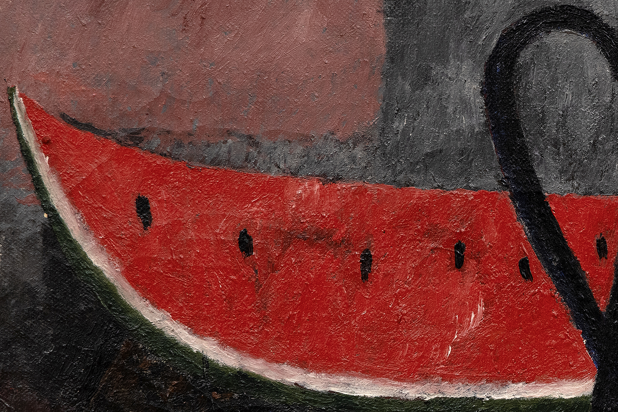 RUFINO TAMAYO - Naturaleza Muerta <div>In the mid-1920s, Rufino Tamayo embarked on the crucial development phase as a sophisticated, contemporary colorist. In New York, he encountered the groundbreaking works of Picasso, Braque, and Giorgio de Chirico, along with the enduring impact of Cubism. Exploring painterly and plastic values through subjects sourced from street scenes, popular culture, and the fabric of daily life, his unique approach to color and form began to take shape. It was a pivotal shift toward cosmopolitan aesthetics, setting him apart from the nationalist fervor championed by the politically charged narratives of the Mexican Muralist movement. By focusing on the vitality of popular culture, he captured the essential Mexican identity that prioritized universal artistic values over explicit social and political commentary. The approach underscored his commitment to redefining Mexican art on the global stage and highlighted his innovative contributions to the modernist dialogue. </div><br><br><div> </div><br><br><div>Like Cézanne, Tamayo elevated the still life genre to some of its most beautifully simple expressions. Yet high sophistication underlies the ease with which Tamayo melds vibrant Mexican motifs with the avant-garde influences of the School of Paris. As "Naturaleza Muerta" of 1935 reveals, Tamayo refused to lapse into the mere decoration that often characterizes the contemporary School of Paris art with which his work draws comparisons. Instead, his arrangement of watermelons, bottles, a coffee pot, and sundry items staged within a sobering, earthbound tonality and indeterminant, shallow space recalls Tamayo's early interest in Surrealism. An overlayed square matrix underscores the contrast between the organic subjects of the painting and the abstract, intellectualized structure imposed upon them, deepening the interpretation of the artist's exploration of visual perception and representation. In this way, the grid serves to navigate between the visible world and the underlying structures that inform our understanding of it, inviting viewers to consider the interplay between reality and abstraction, sensation and analysis.</div>