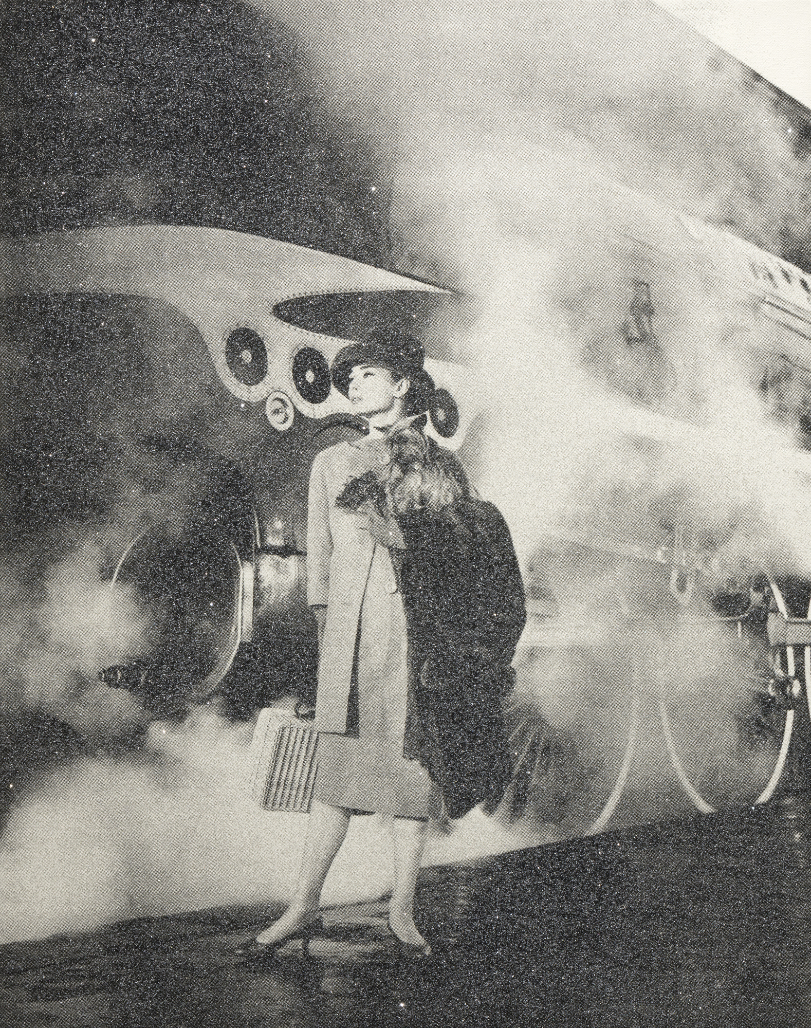 RUSSELL YOUNG - Audrey Hepburn - screenprint on linen with diamond dust - 38 x 30 in.