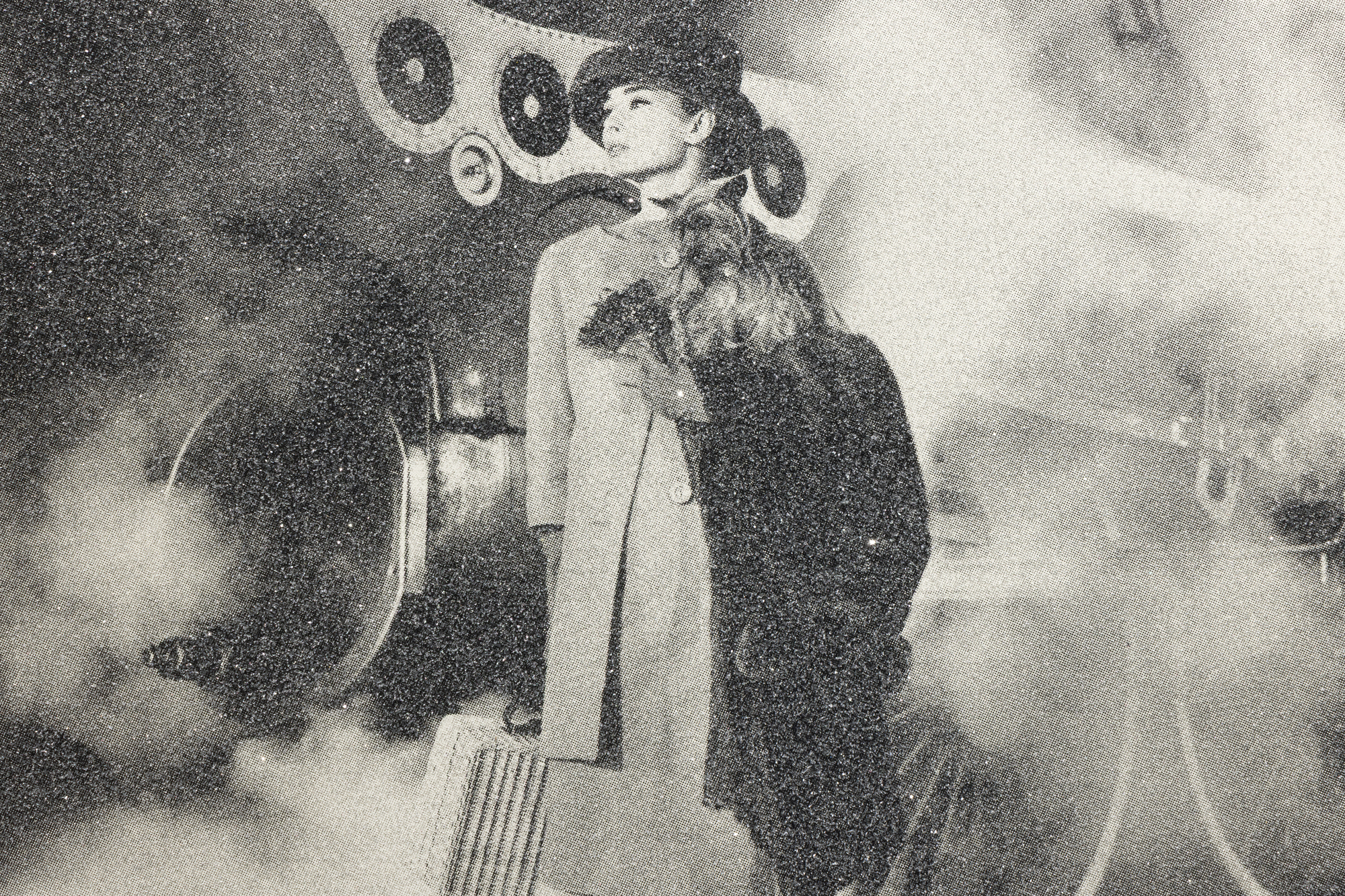 RUSSELL YOUNG - Audrey Hepburn - screenprint on linen with diamond dust - 38 x 30 in.