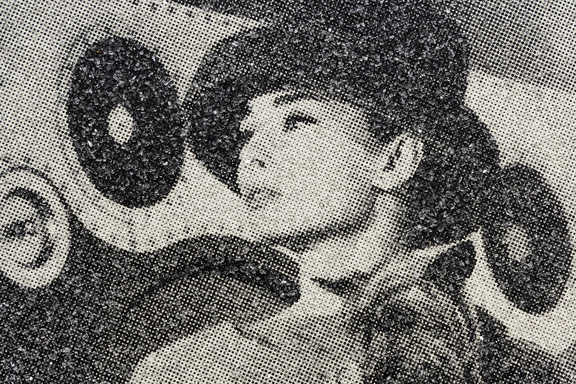 RUSSELL YOUNG - Audrey Hepburn - screenprint on linen with diamond dust - 38 x 30 in.