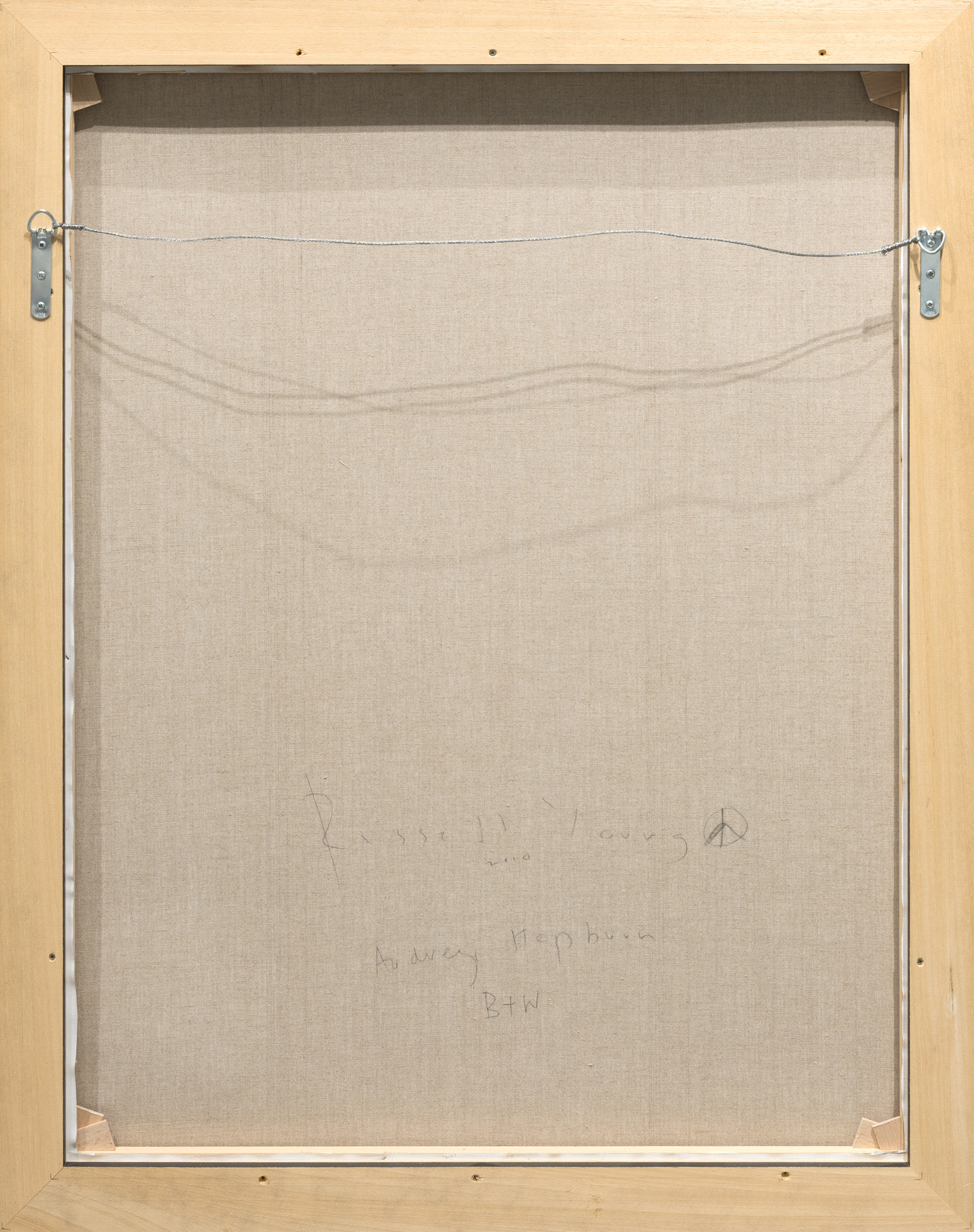 RUSSELL YOUNG - Audrey Hepburn - screenprint on linen with diamond dust - 38 x 30 in.