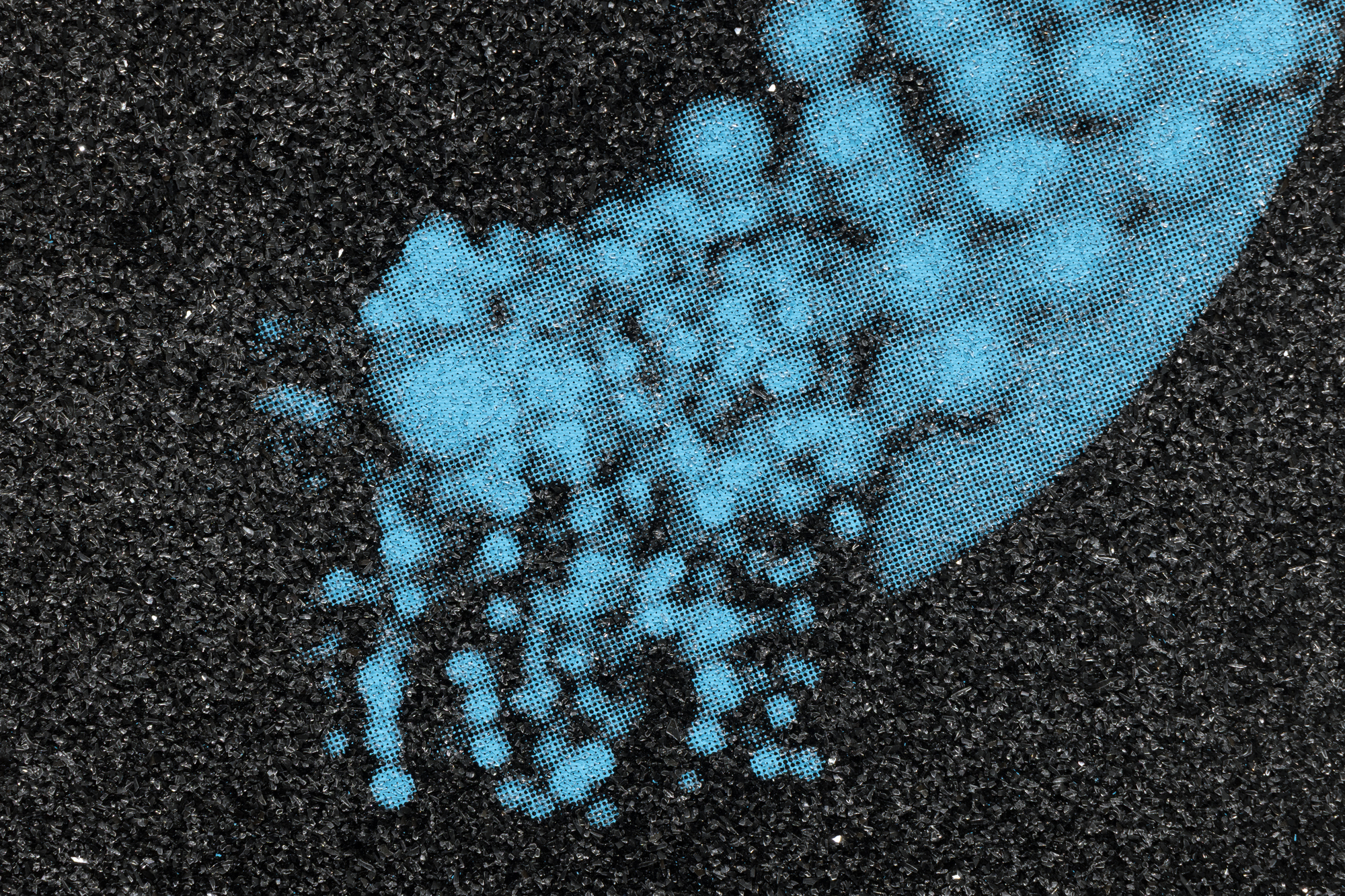 RUSSELL YOUNG - Audrey Hepburn - acrylic paint, enamel, and diamond dust screen print on linen - 35 1/4 x 27 in.