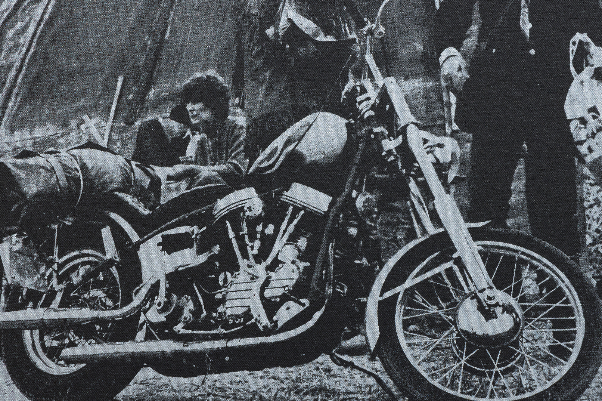 RUSSELL YOUNG - Easy Rider RUSSELL YOUNG - Easy Rider - screenprint on canvas - 27 x 37 in.