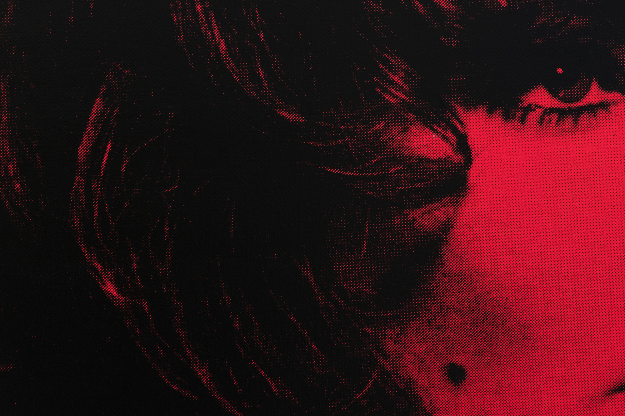 RUSSELL YOUNG - Elizabeth Taylor Portrait - screenprint on linen - 62 x 48 in.