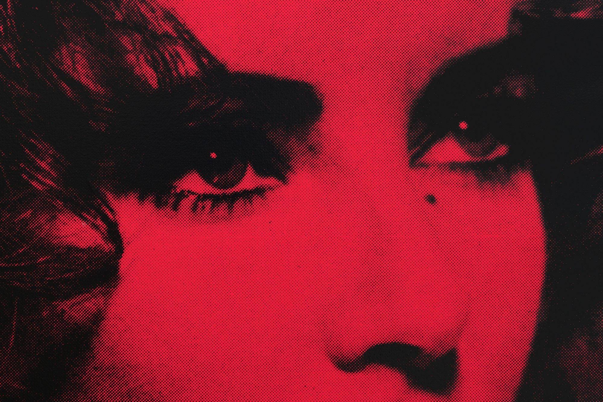 RUSSELL YOUNG - Elizabeth Taylor Portrait - screenprint on linen - 62 x 48 in.