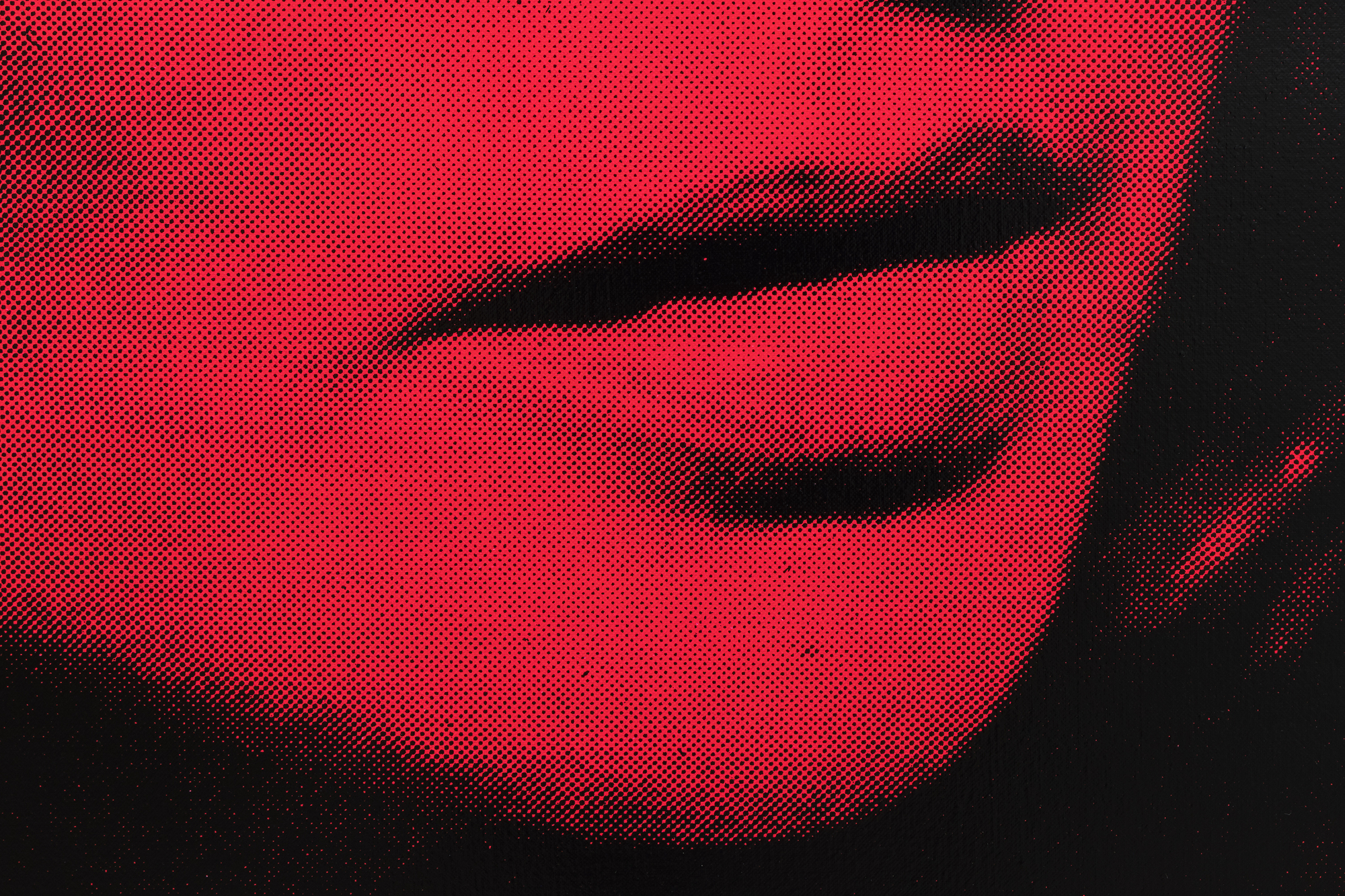 RUSSELL YOUNG - Elizabeth Taylor Portrait - screenprint on linen - 62 x 48 in.