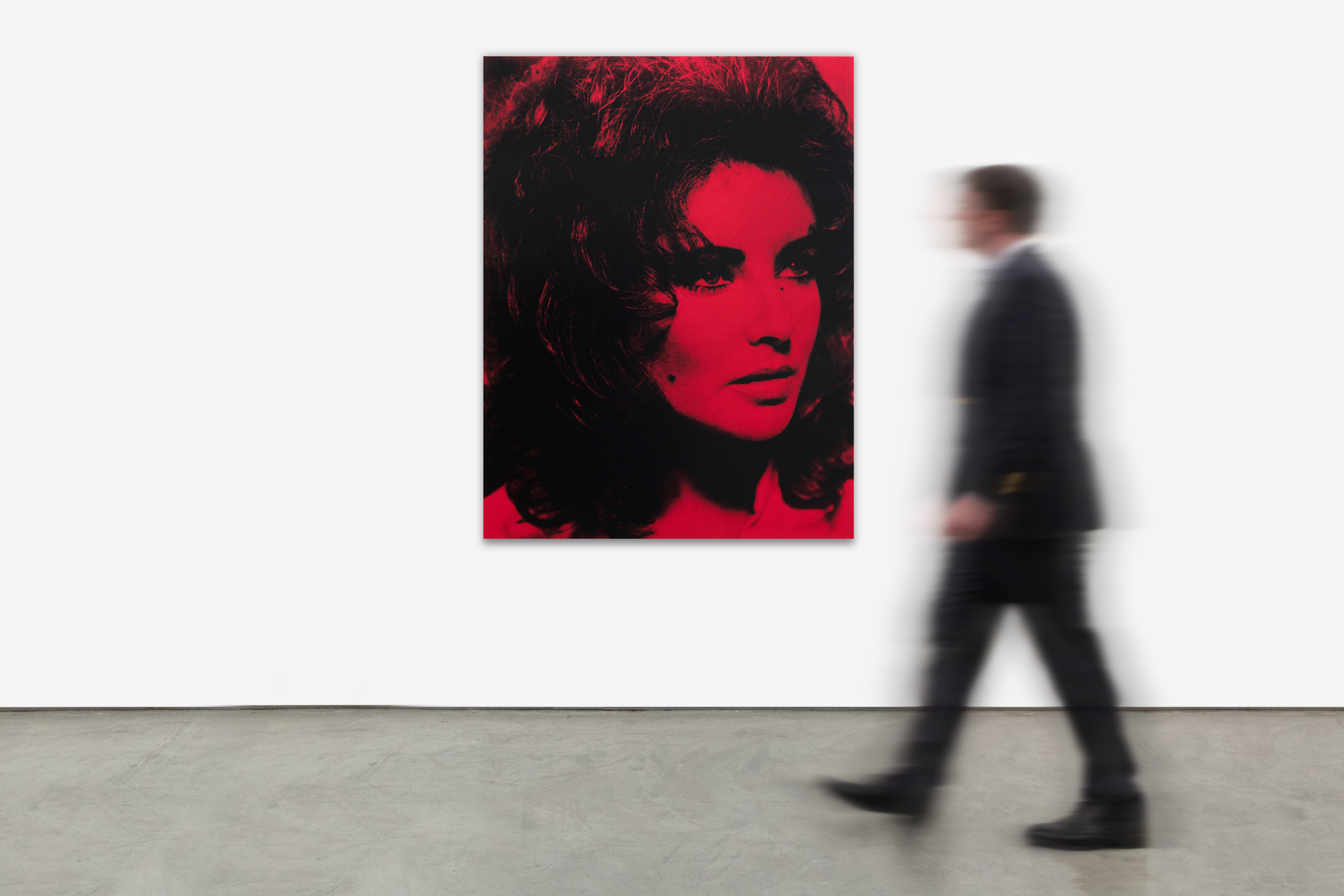 RUSSELL YOUNG - Elizabeth Taylor Portrait - screenprint on linen - 62 x 48 in.