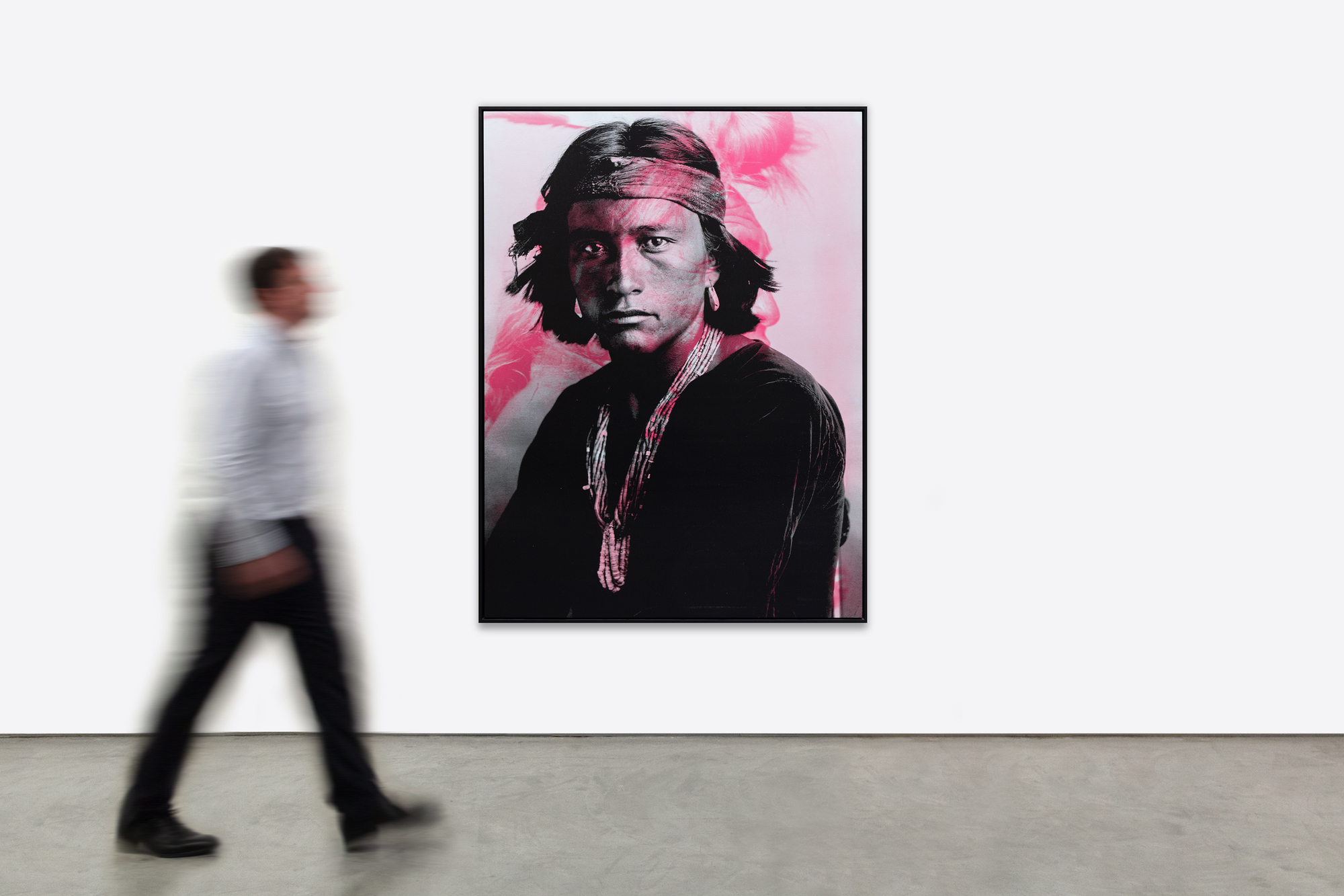 RUSSELL YOUNG - Knockin on Heavens Door - acrylic paint, oil based paint, enamel hand pulled
screenprint on linen - 74 x 55 in.