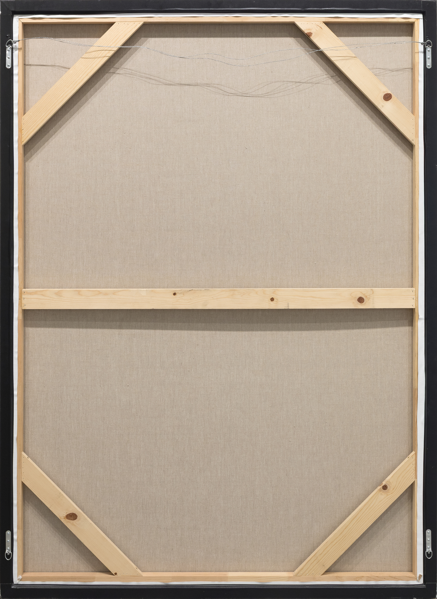 RUSSELL YOUNG - Knockin on Heavens Door - acrylic paint, oil based paint, enamel hand pulled
screenprint on linen - 74 x 55 in.