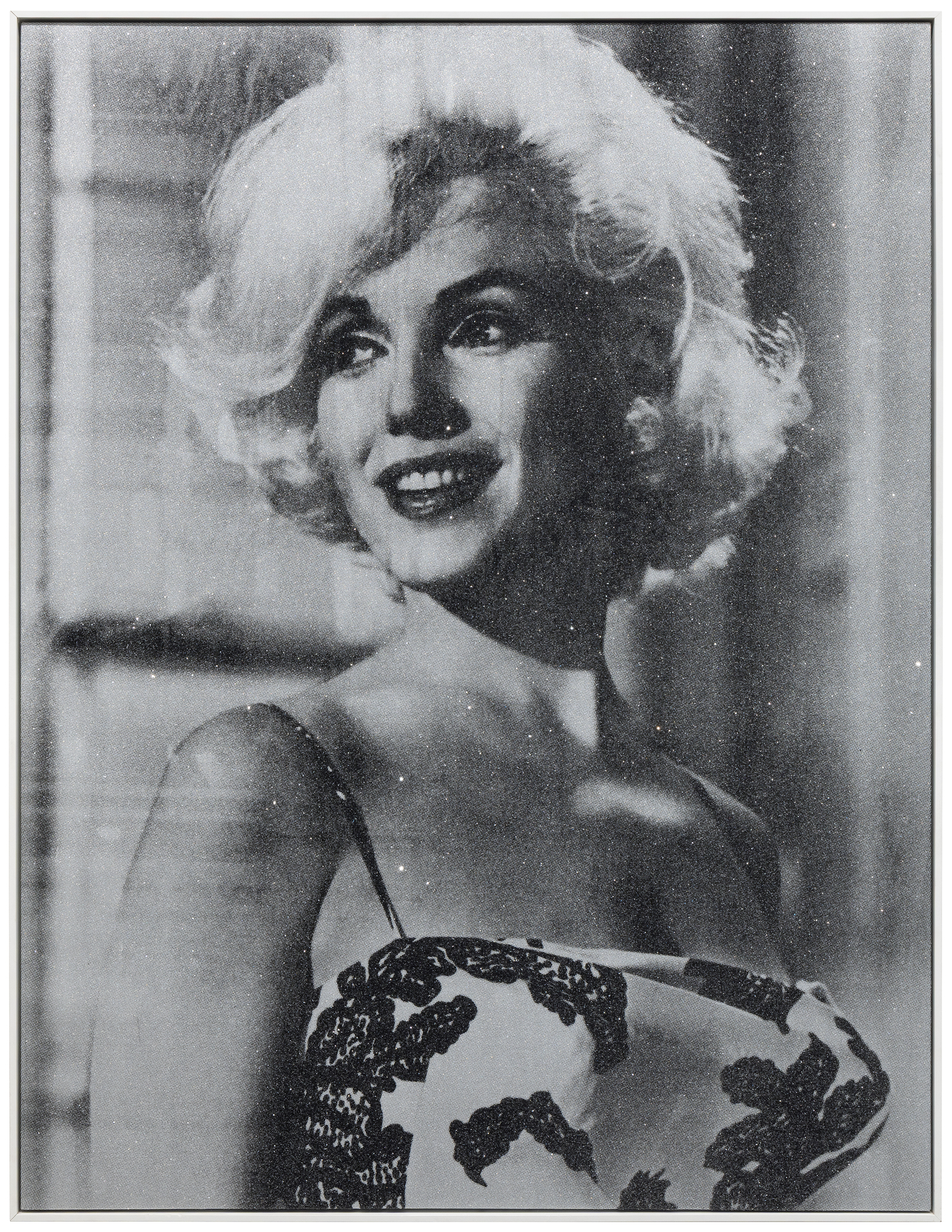 RUSSELL YOUNG - Marilyn Desire Live - acrylic paint, enamel, and diamond dust screenprint
on linen - 62 x 48 in.