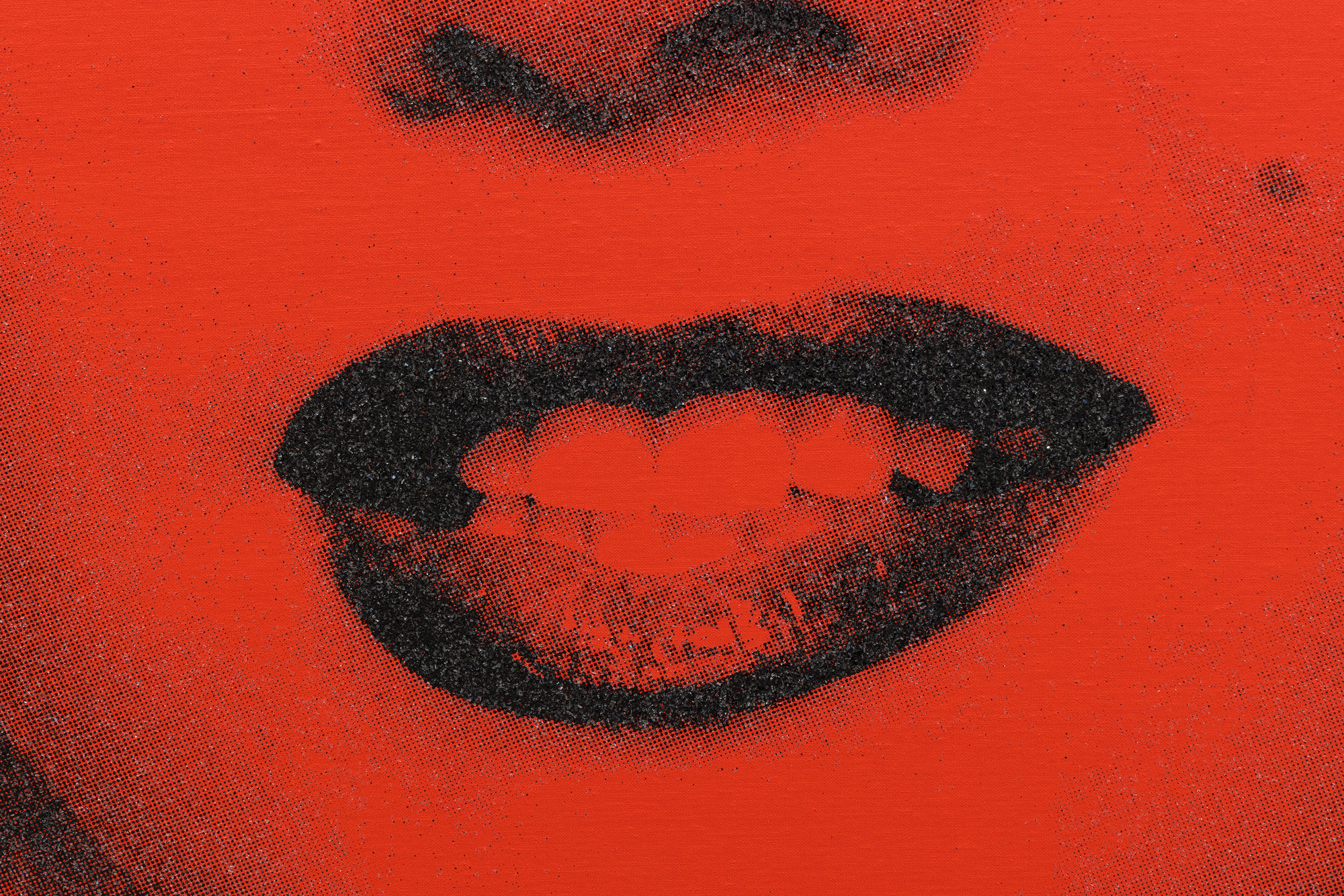 RUSSELL YOUNG - Marilyn Superstar - acrylic, enamel, screenprint, and diamond dust on canvas
dust on linen - 70 x 54 1/2 in.