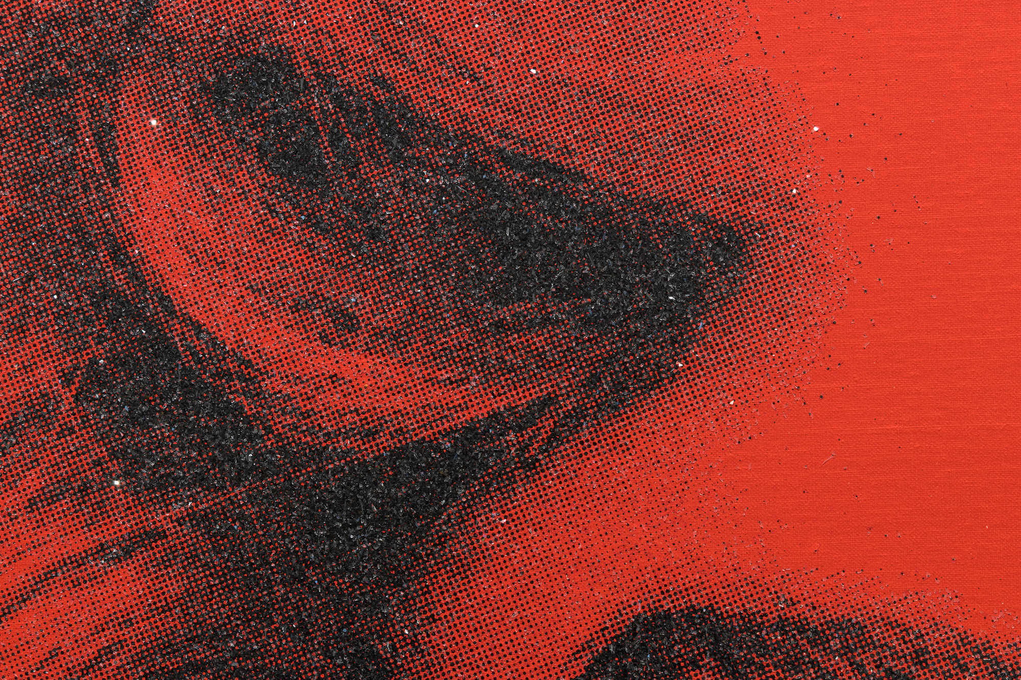 RUSSELL YOUNG - Marilyn Superstar - acrylic, enamel, screenprint, and diamond dust on canvas
dust on linen - 70 x 54 1/2 in.