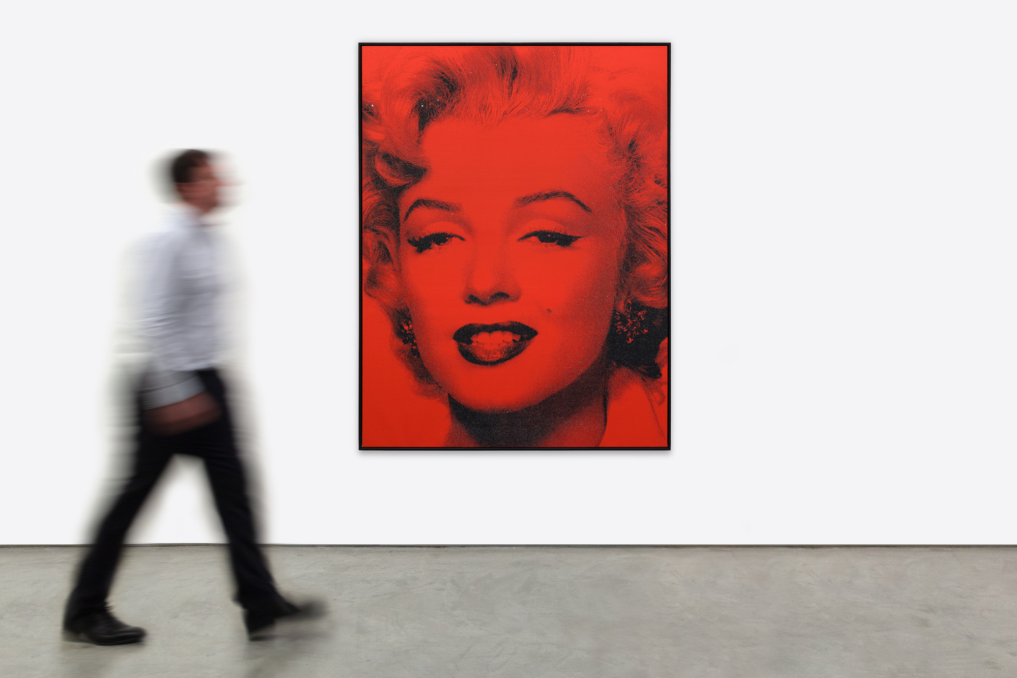 RUSSELL YOUNG - Marilyn Superstar - acrylic, enamel, screenprint, and diamond dust on canvas
dust on linen - 70 x 54 1/2 in.