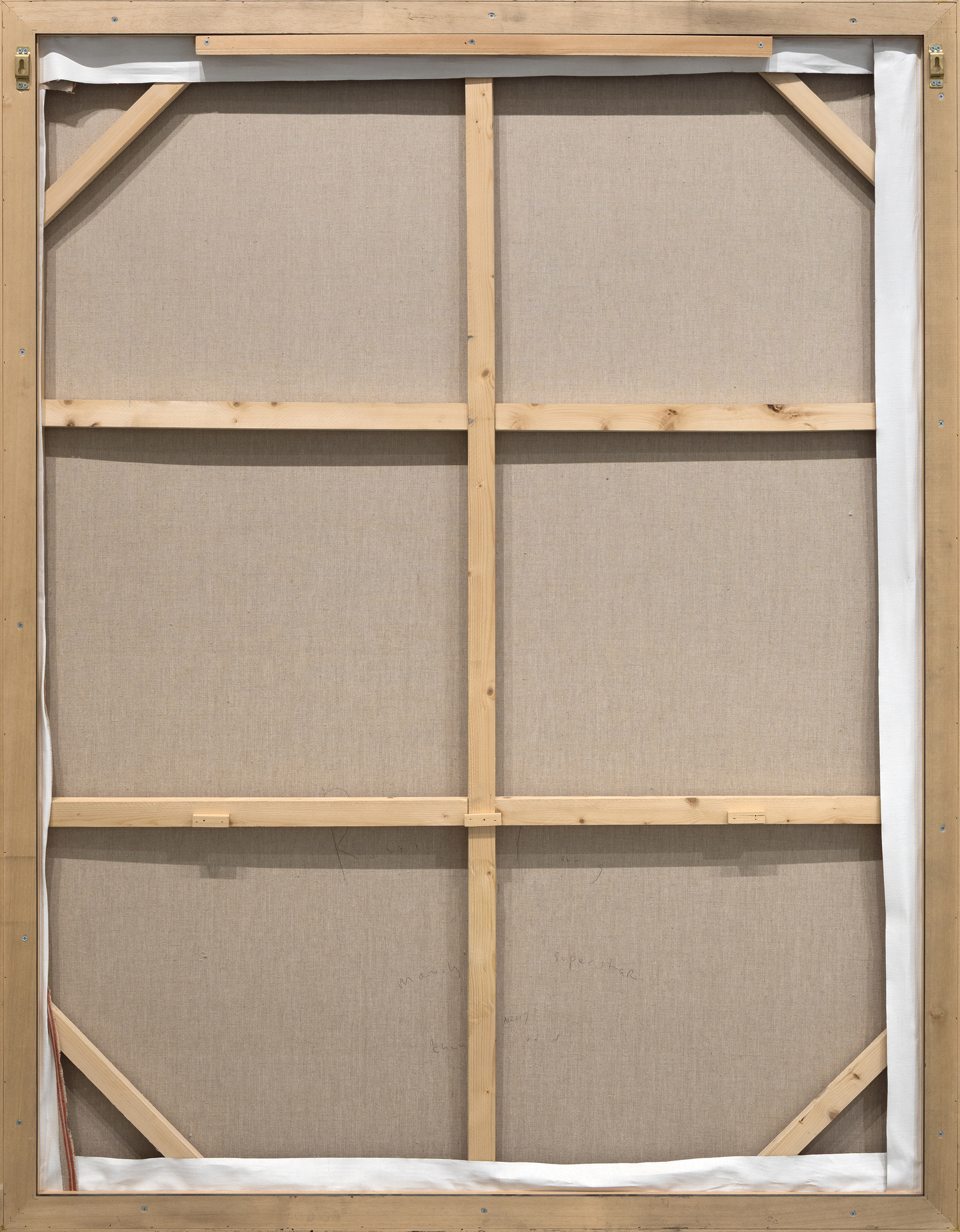 RUSSELL YOUNG - Marilyn Superstar - acrylic, enamel, screenprint, and diamond dust on canvas
dust on linen - 70 x 54 1/2 in.