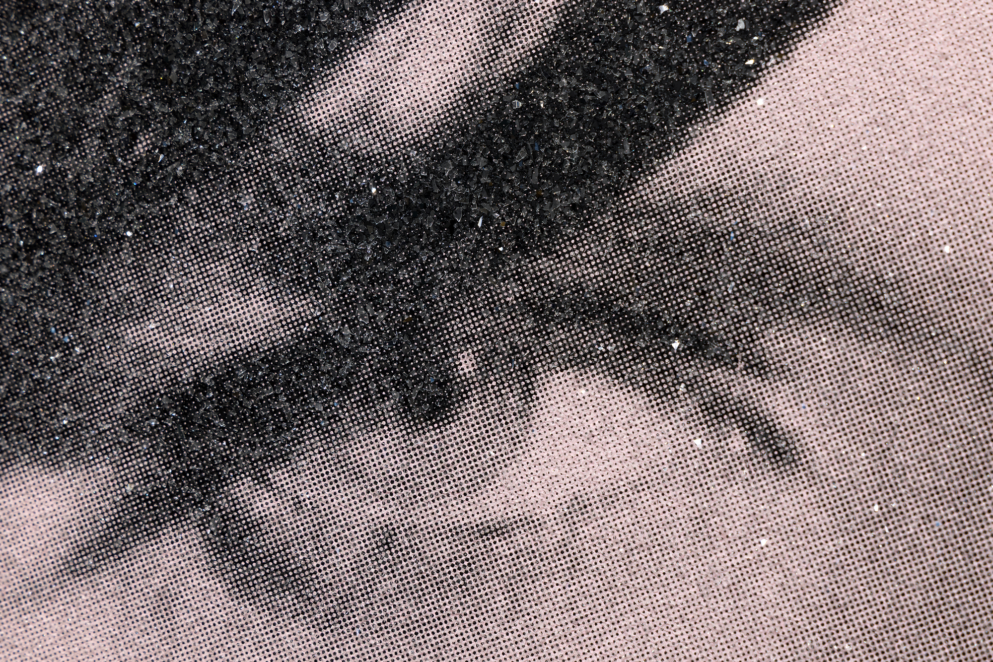 RUSSELL YOUNG - Mick Jagger (Sympathy for the Devil) - acrylic, oil based ink, screenprint with diamond dust on linen - 62 x 48 in.