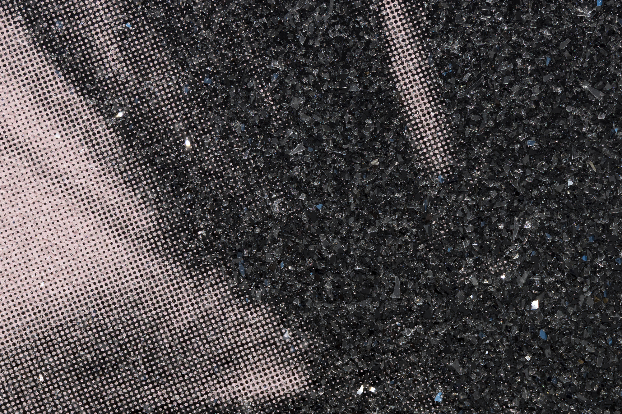 RUSSELL YOUNG - Mick Jagger (Sympathy for the Devil) - acrylic, oil based ink, screenprint with diamond dust on linen - 62 x 48 in.