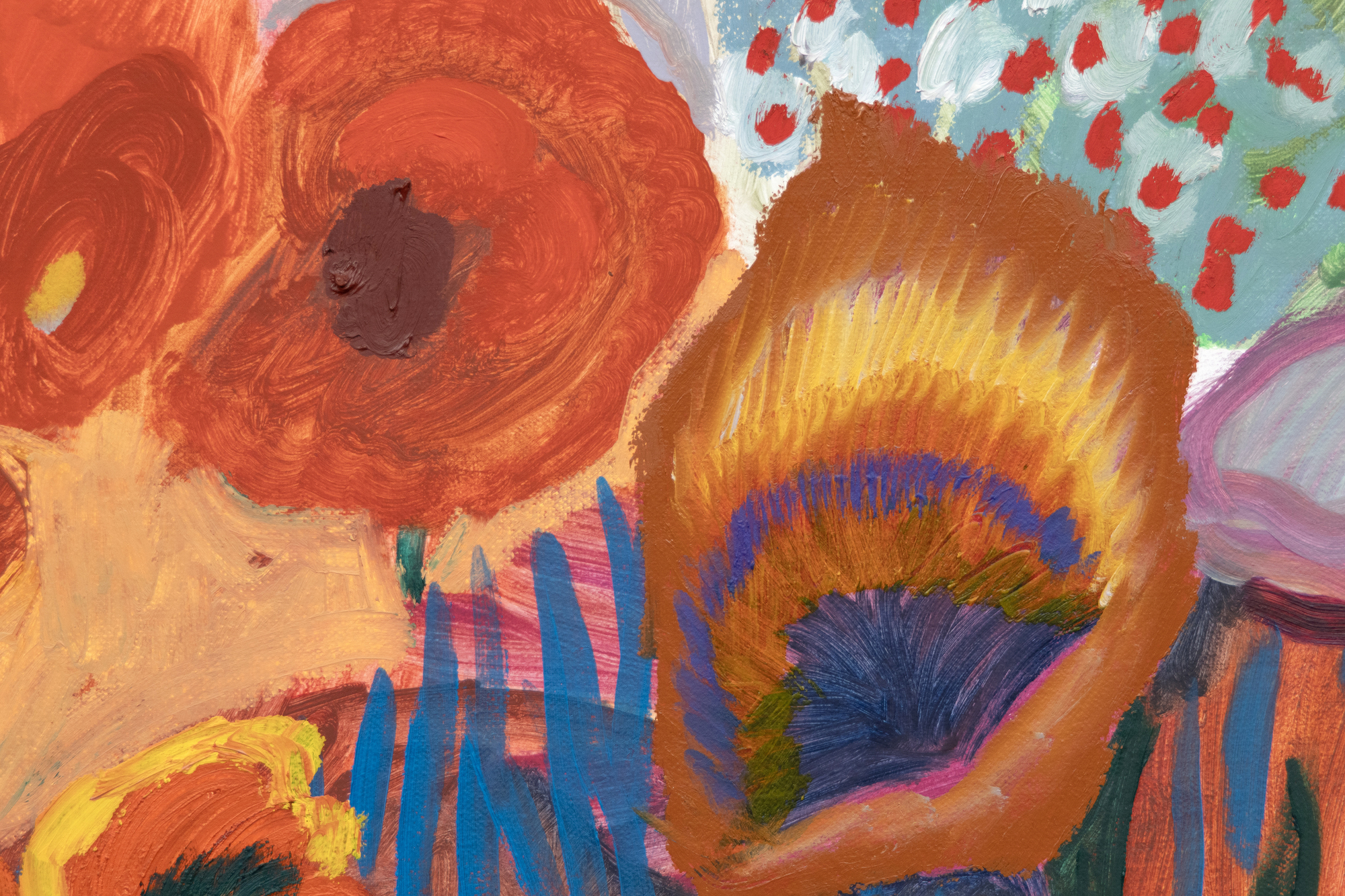 1981年アトランタ生まれ、ブルックリンを拠点に活動するシャラ・ヒューズは、歴史的な影響と現代的な感覚を融合させた風景画への独特なアプローチで知られている。彼女の陽気な色彩は、アンリ・マティスのような巨匠を彷彿とさせ、デヴィッド・ホックニーのスタイリッシュで大胆なビジュアルで伝える一方、アール・ヌーヴォー、フォーヴィスム、ドイツ表現主義からの影響を含む風景画の幅広い伝統を認めている。All the Pretty Faces』は、歴史的な芸術運動と現在のデジタルイメージの現代的な統合であり、過去と現在の架け橋となる魅惑的な創作の世界を観客に提示する。それはまた、幻想的な要素に満ちた彼女の革新的な風景画について、ヒューズの最も印象的な言葉の一つを物語っている：「私はしばしば、花や木々を人物のように考えてきました。時には、絵の中の波や太陽に人格が宿ることもあるので、作品の仕上がりによって様々です。&quot;