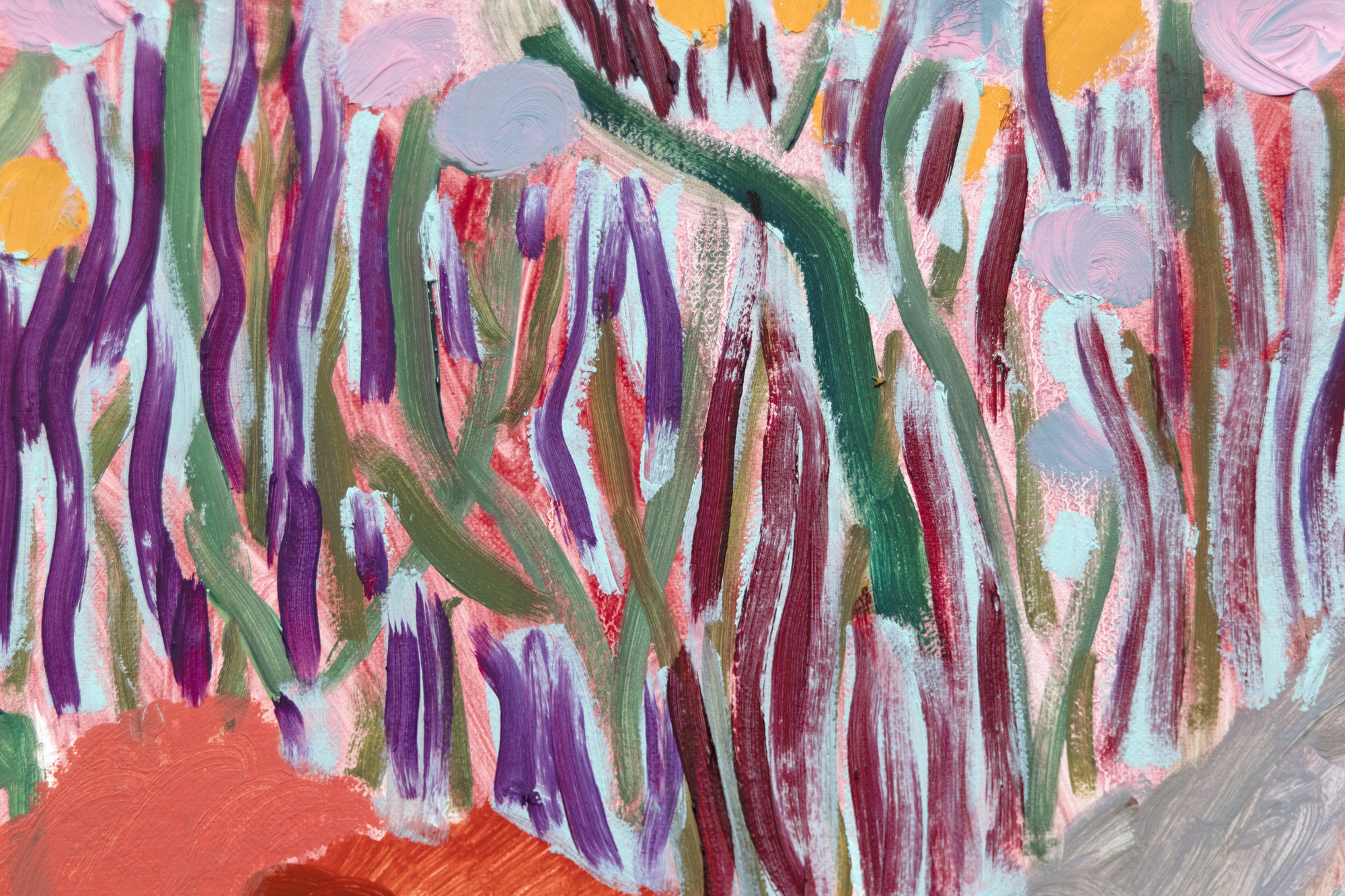 1981年アトランタ生まれ、ブルックリンを拠点に活動するシャラ・ヒューズは、歴史的な影響と現代的な感覚を融合させた風景画への独特なアプローチで知られている。彼女の陽気な色彩は、アンリ・マティスのような巨匠を彷彿とさせ、デヴィッド・ホックニーのスタイリッシュで大胆なビジュアルで伝える一方、アール・ヌーヴォー、フォーヴィスム、ドイツ表現主義からの影響を含む風景画の幅広い伝統を認めている。All the Pretty Faces』は、歴史的な芸術運動と現在のデジタルイメージの現代的な統合であり、過去と現在の架け橋となる魅惑的な創作の世界を観客に提示する。それはまた、幻想的な要素に満ちた彼女の革新的な風景画について、ヒューズの最も印象的な言葉の一つを物語っている：「私はしばしば、花や木々を人物のように考えてきました。時には、絵の中の波や太陽に人格が宿ることもあるので、作品の仕上がりによって様々です。&quot;