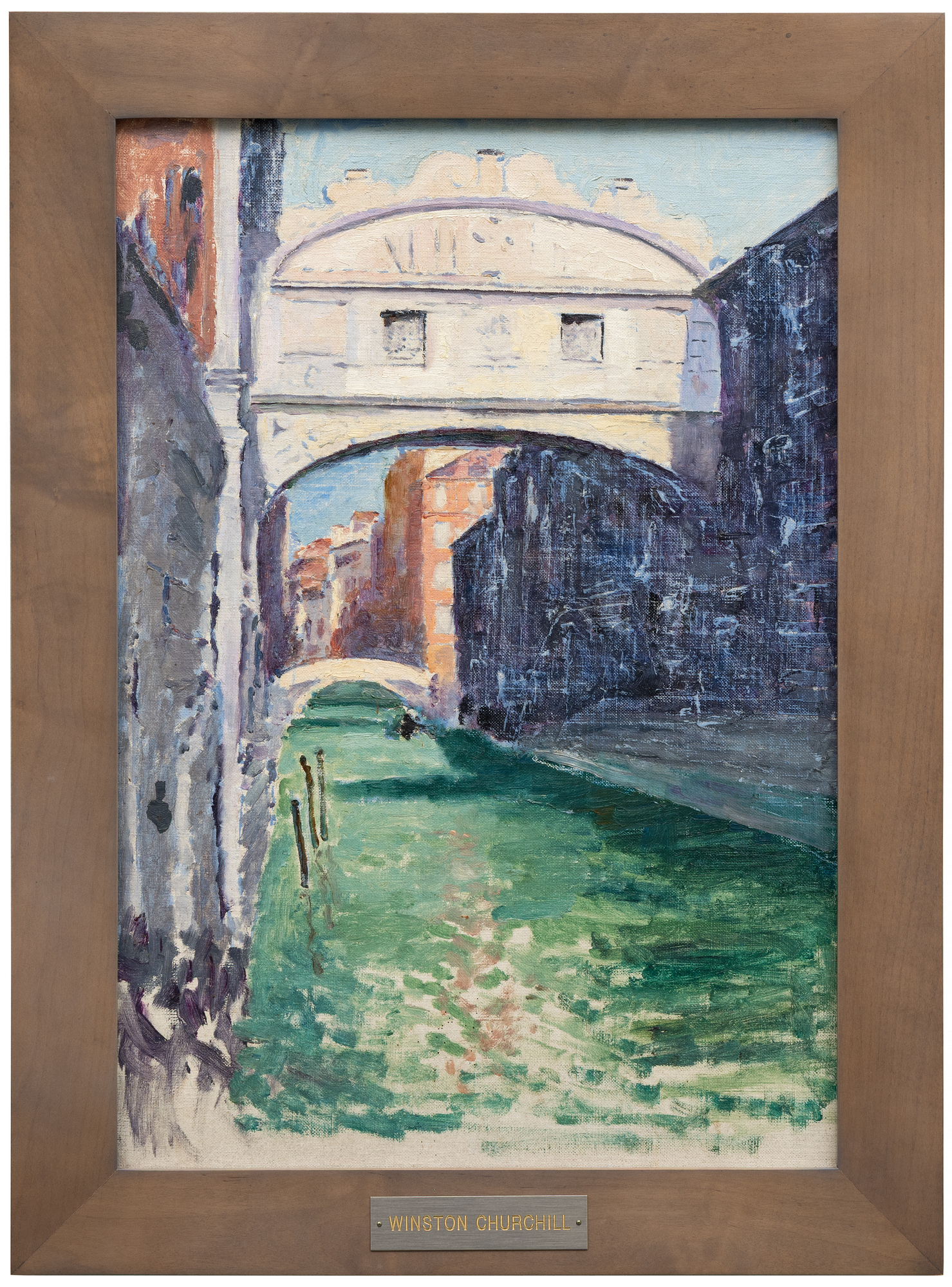 SIR WINSTON CHURCHILL - Venice, The Bridge of Sighs - oil on board - 19 3/4 x 13 3/4 in.