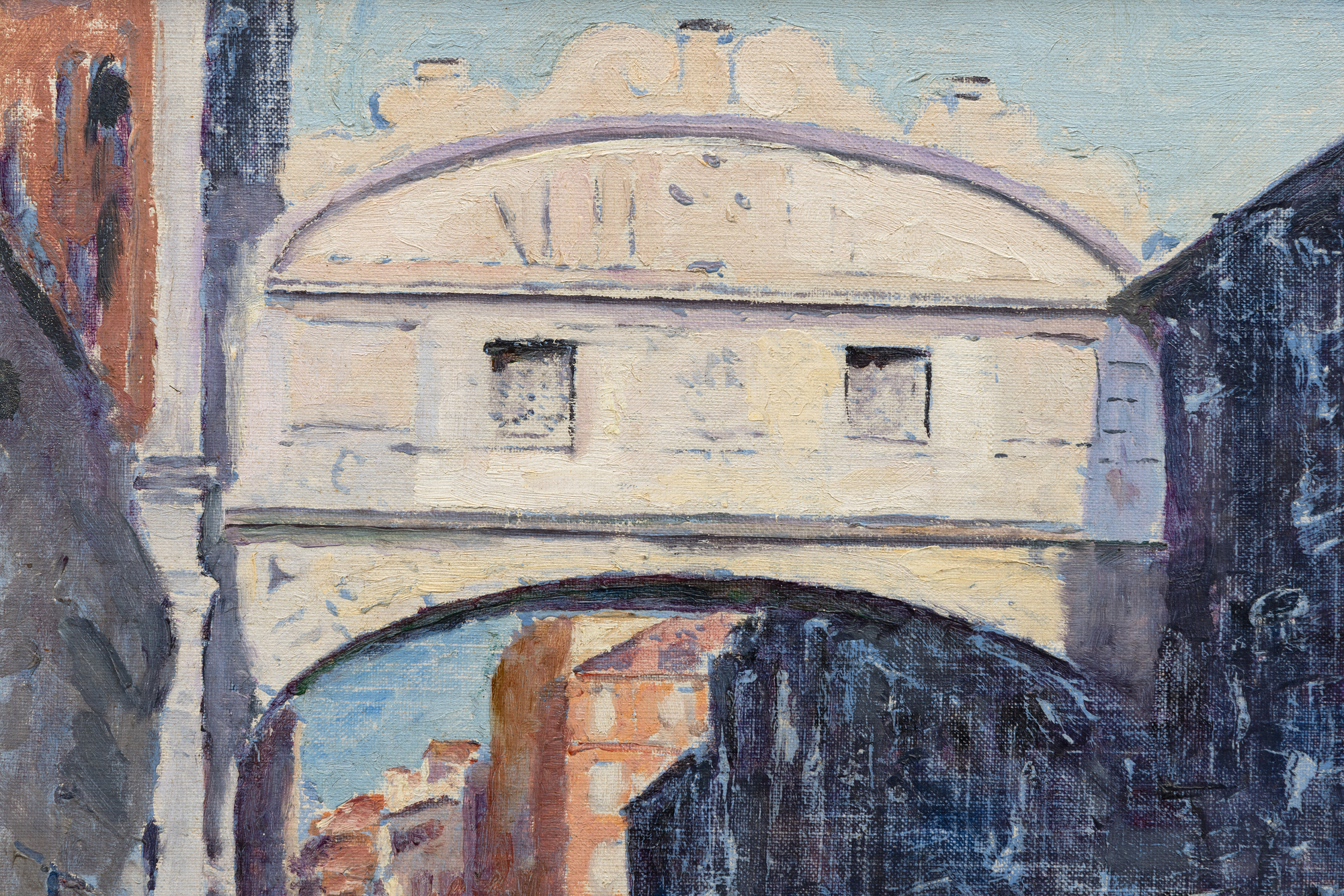 SIR WINSTON CHURCHILL - Venice, The Bridge of Sighs - oil on board - 19 3/4 x 13 3/4 in.